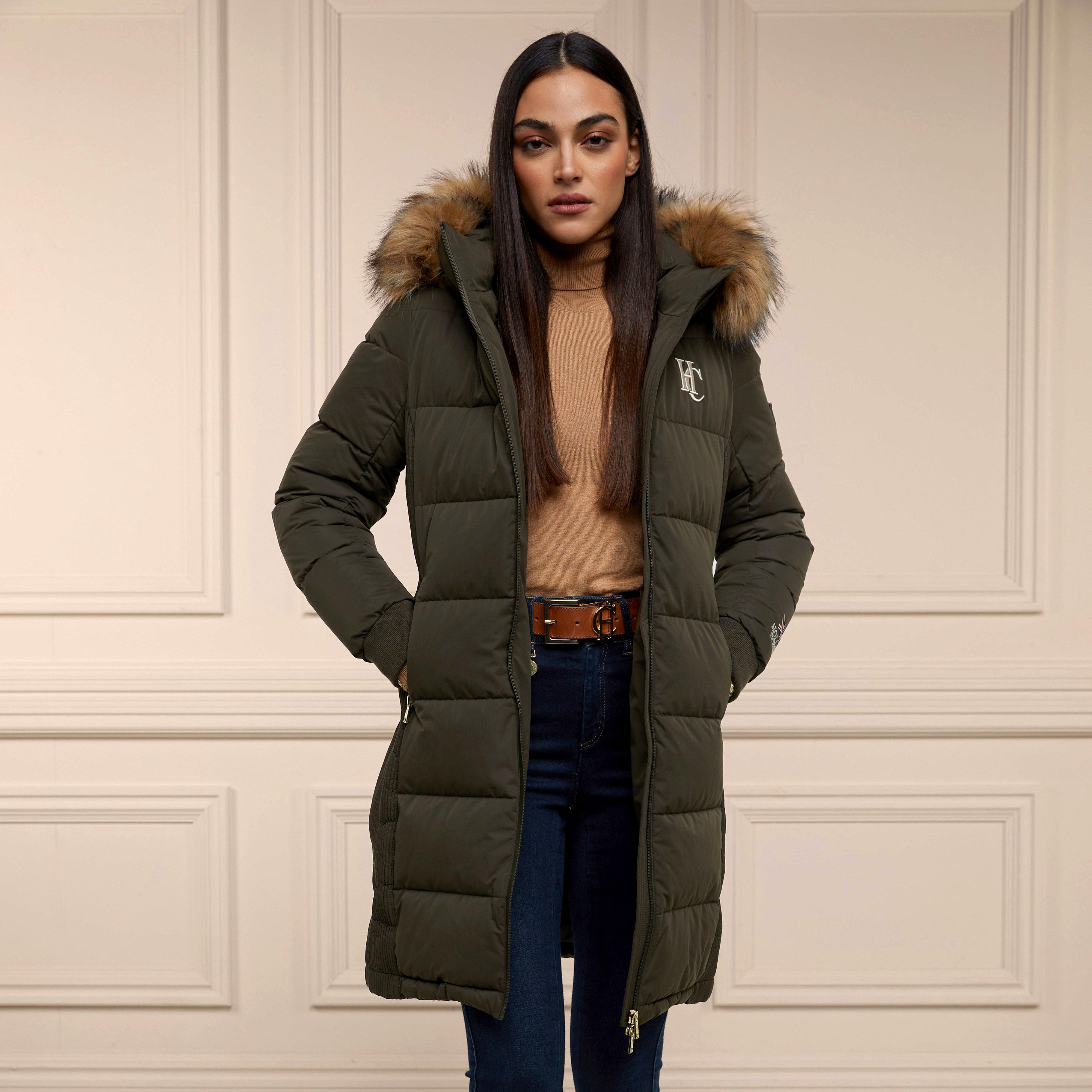 Womens Team Padded Coat Khaki