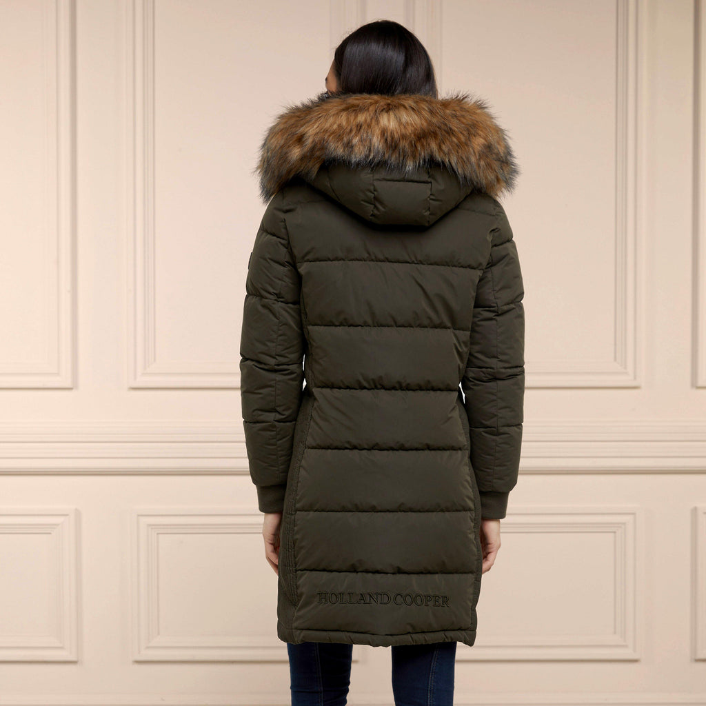 Womens Team Padded Coat Khaki