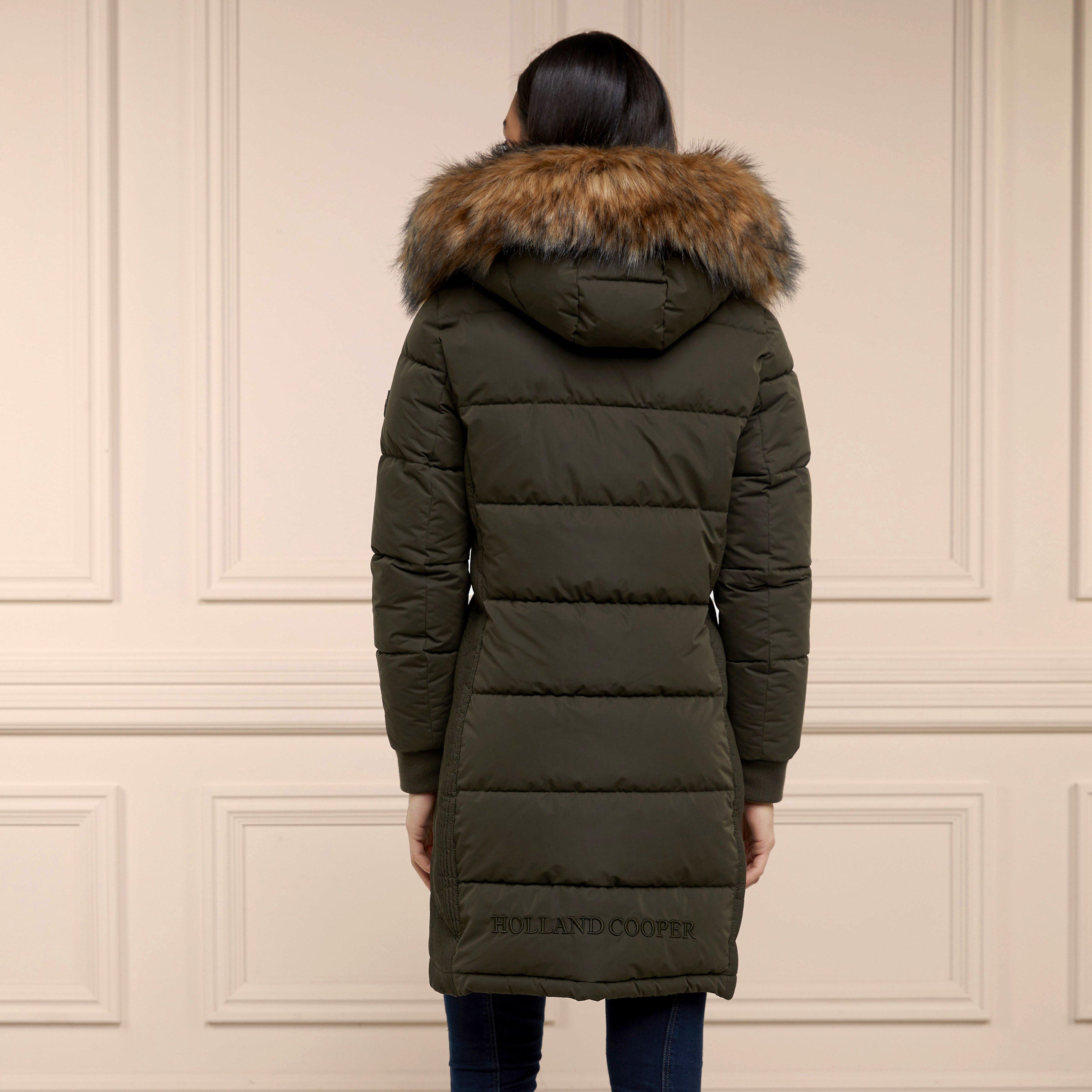 Womens Team Padded Coat Khaki