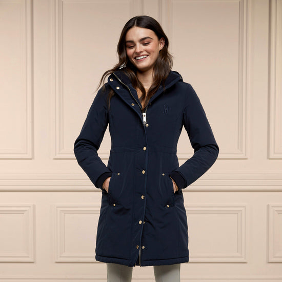 Womens Team Waterproof Coat Ink Navy Mono