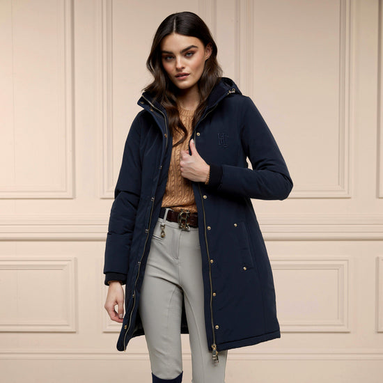 Womens Team Waterproof Coat Ink Navy Mono