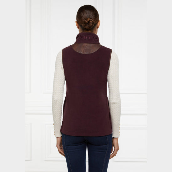 Womens Country Fleece Gilet Mulberry