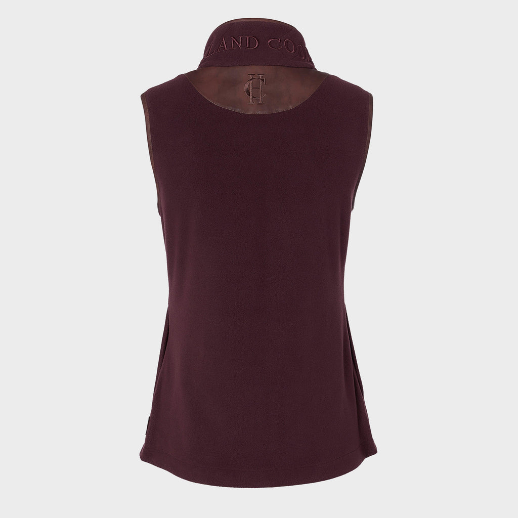 Womens Country Fleece Gilet Mulberry