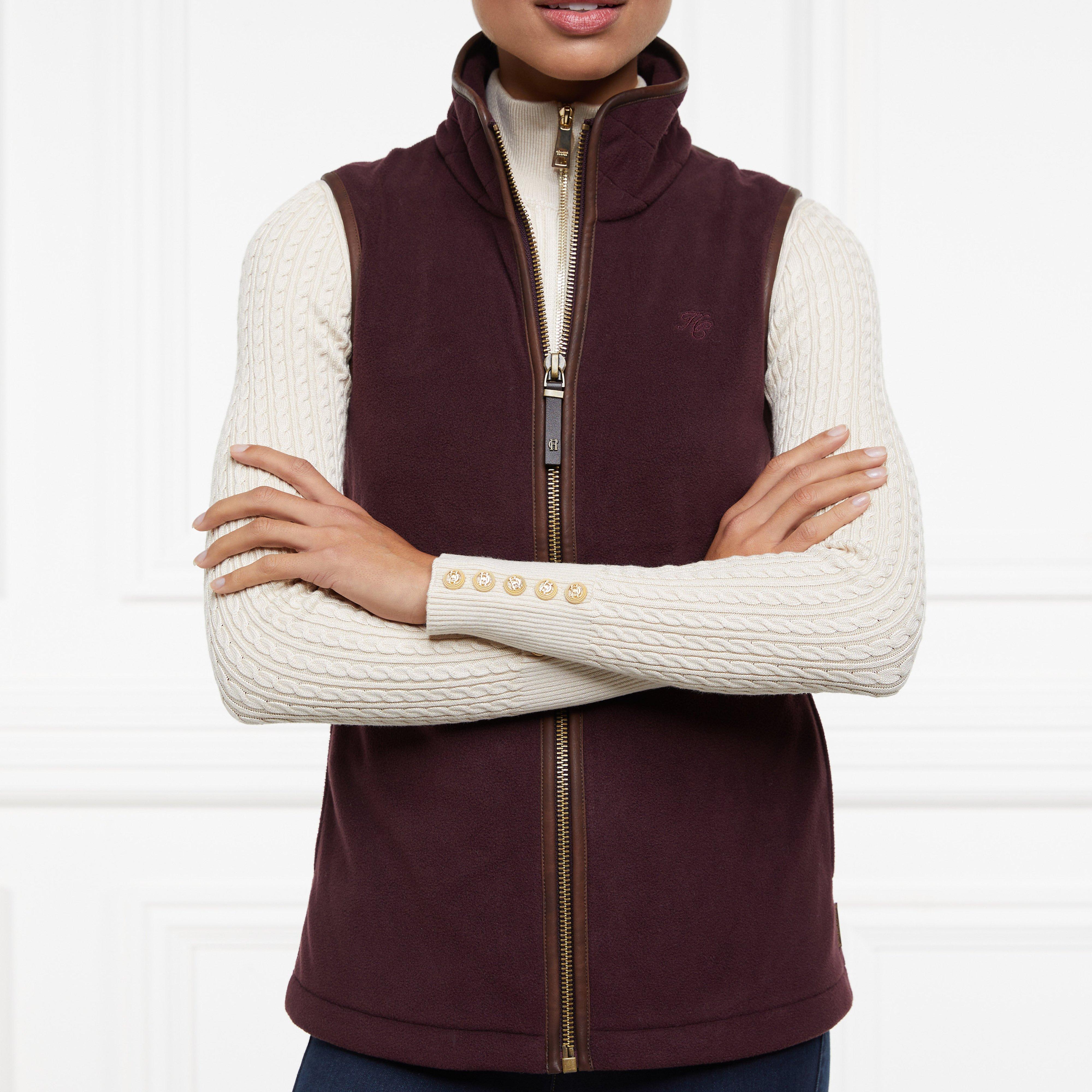 Womens Country Fleece Gilet Mulberry