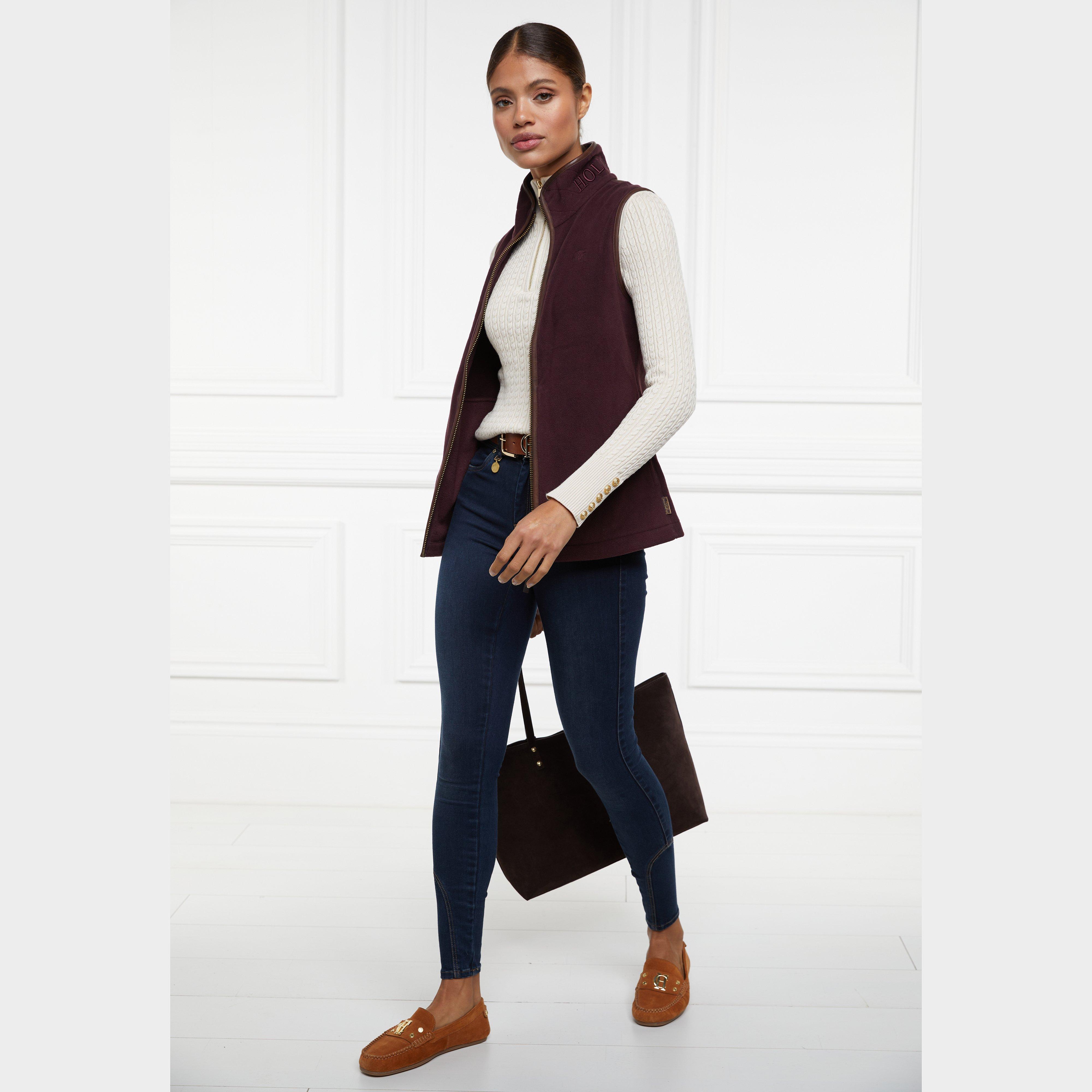 Womens Country Fleece Gilet Mulberry