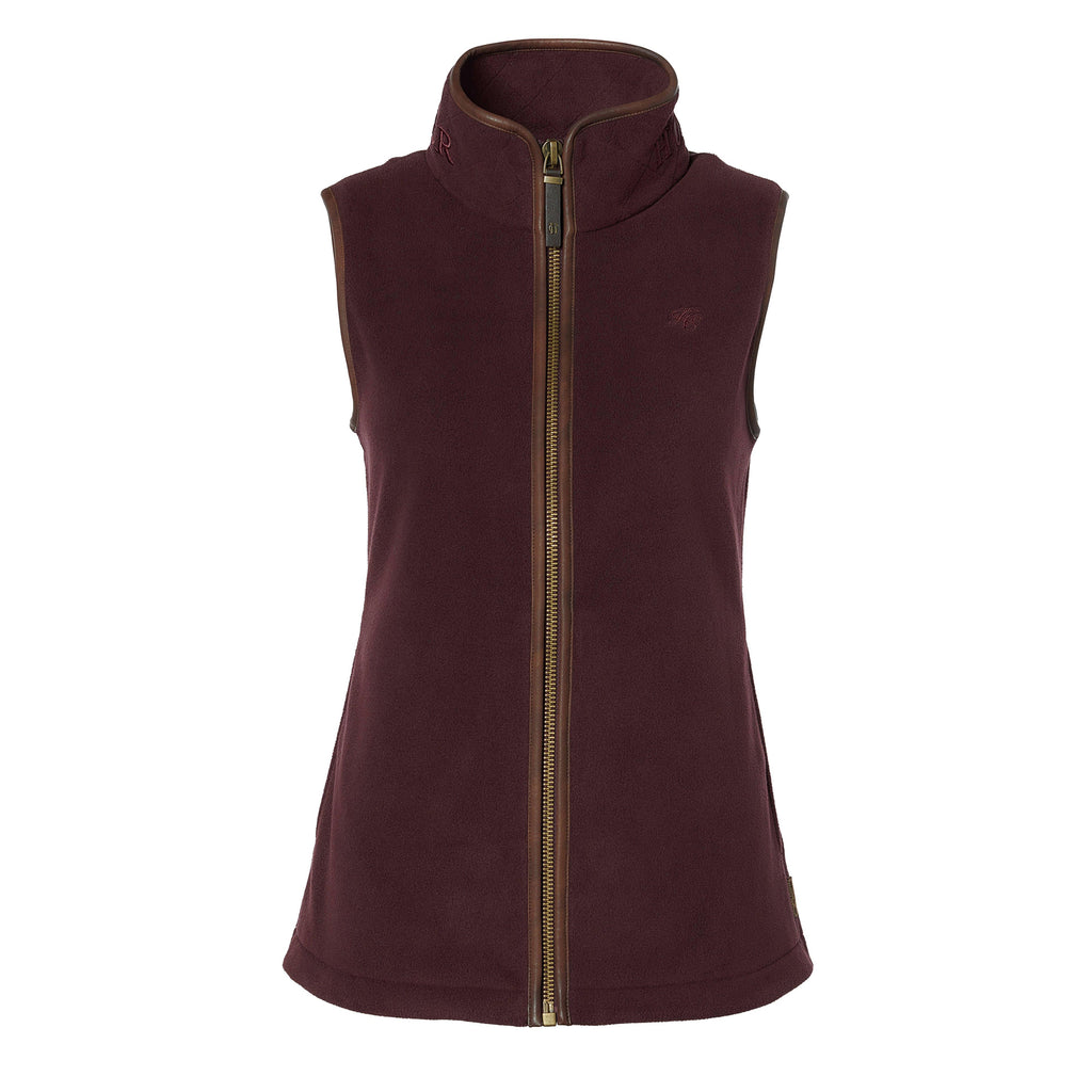Womens Country Fleece Gilet Mulberry