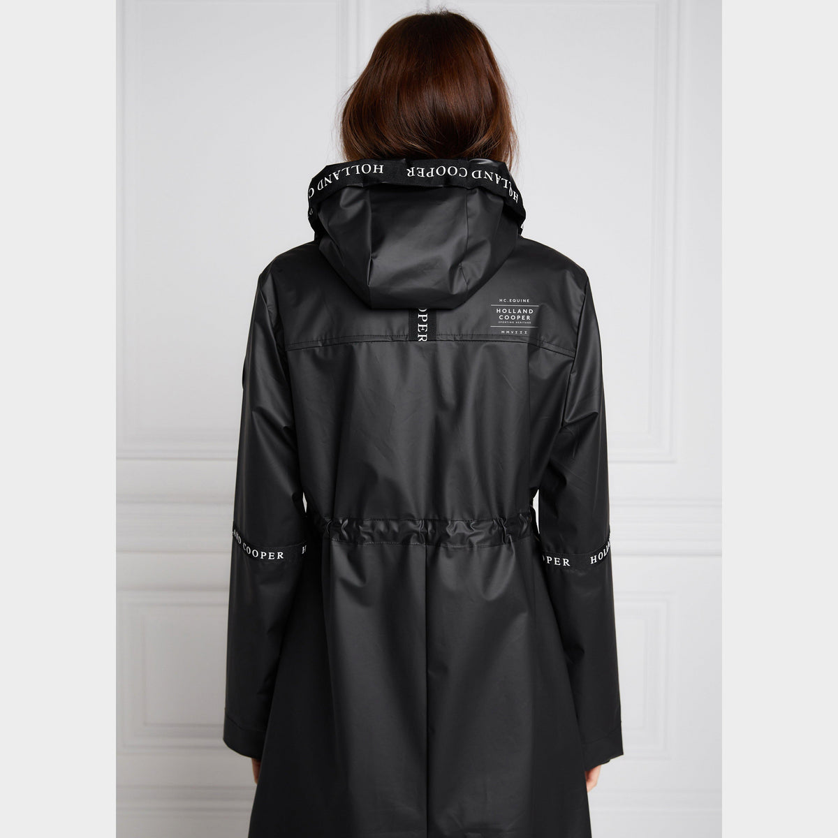 Womens Raincoat Matte Black