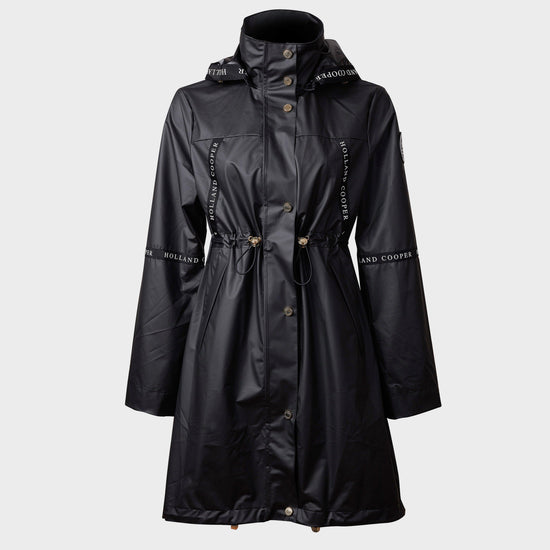 Womens Raincoat Matte Black