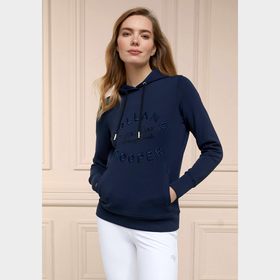 Womens Crystal Hoodie Navy