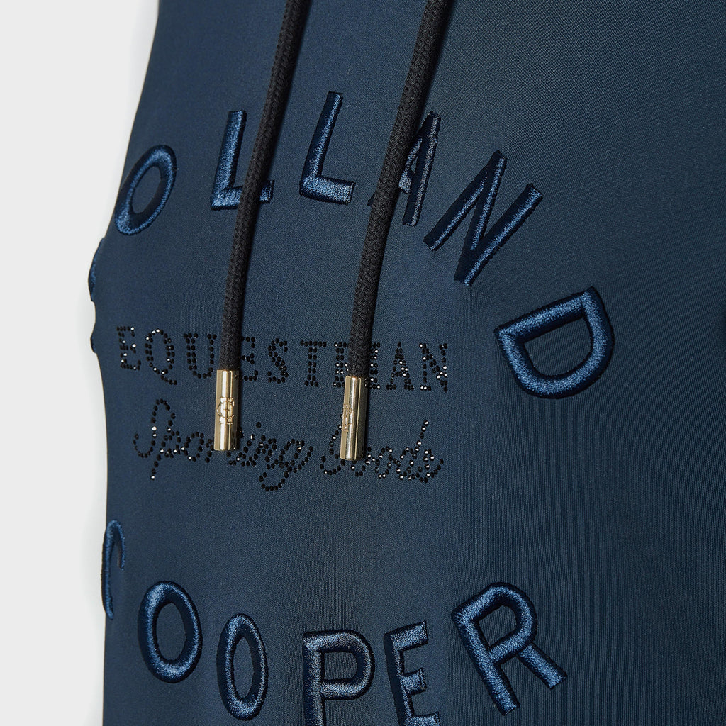 Womens Crystal Hoodie Navy