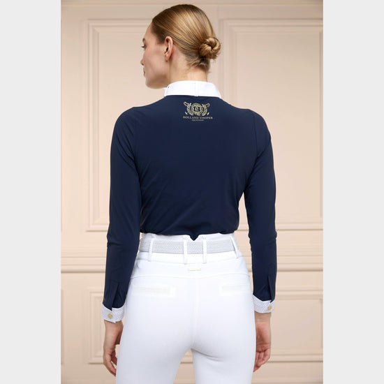 Womens Gatcombe Long Sleeve Show Shirt Ink Navy