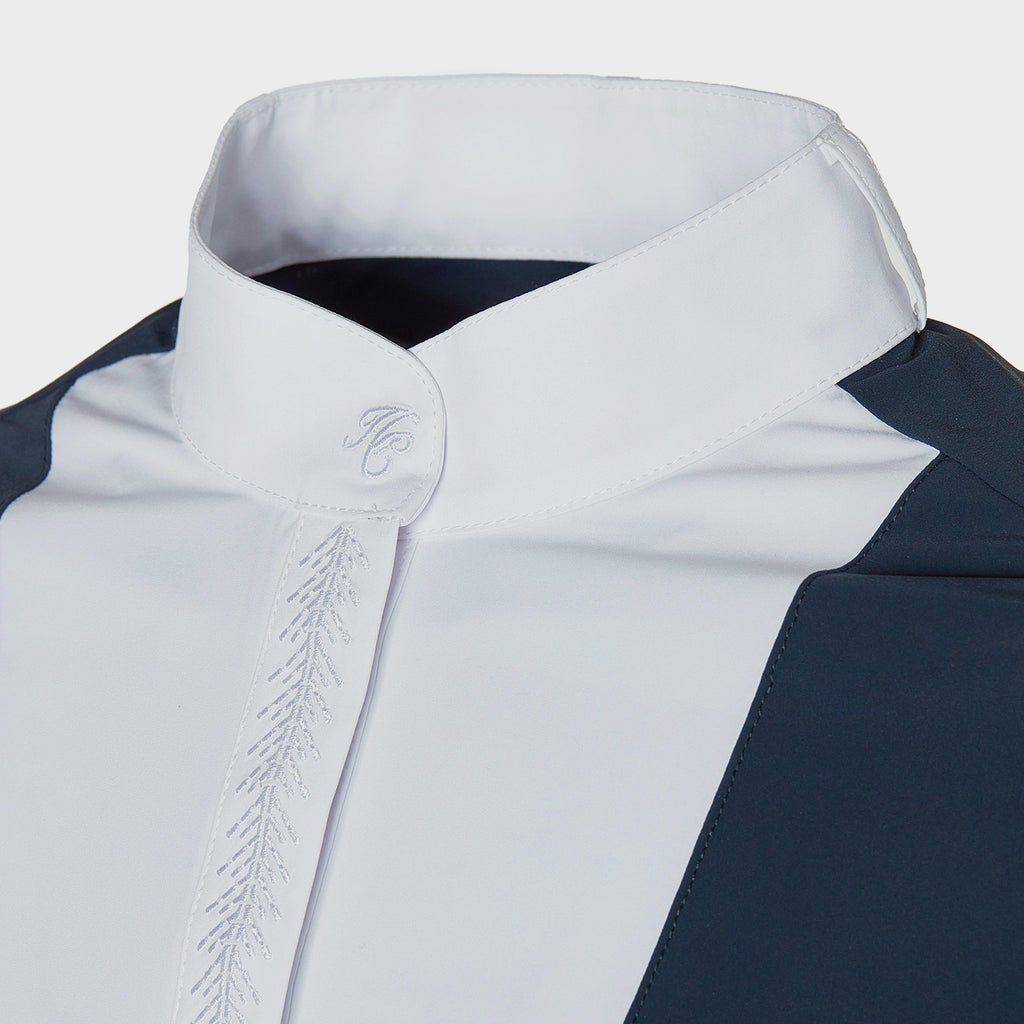 Womens Gatcombe Long Sleeve Show Shirt Ink Navy