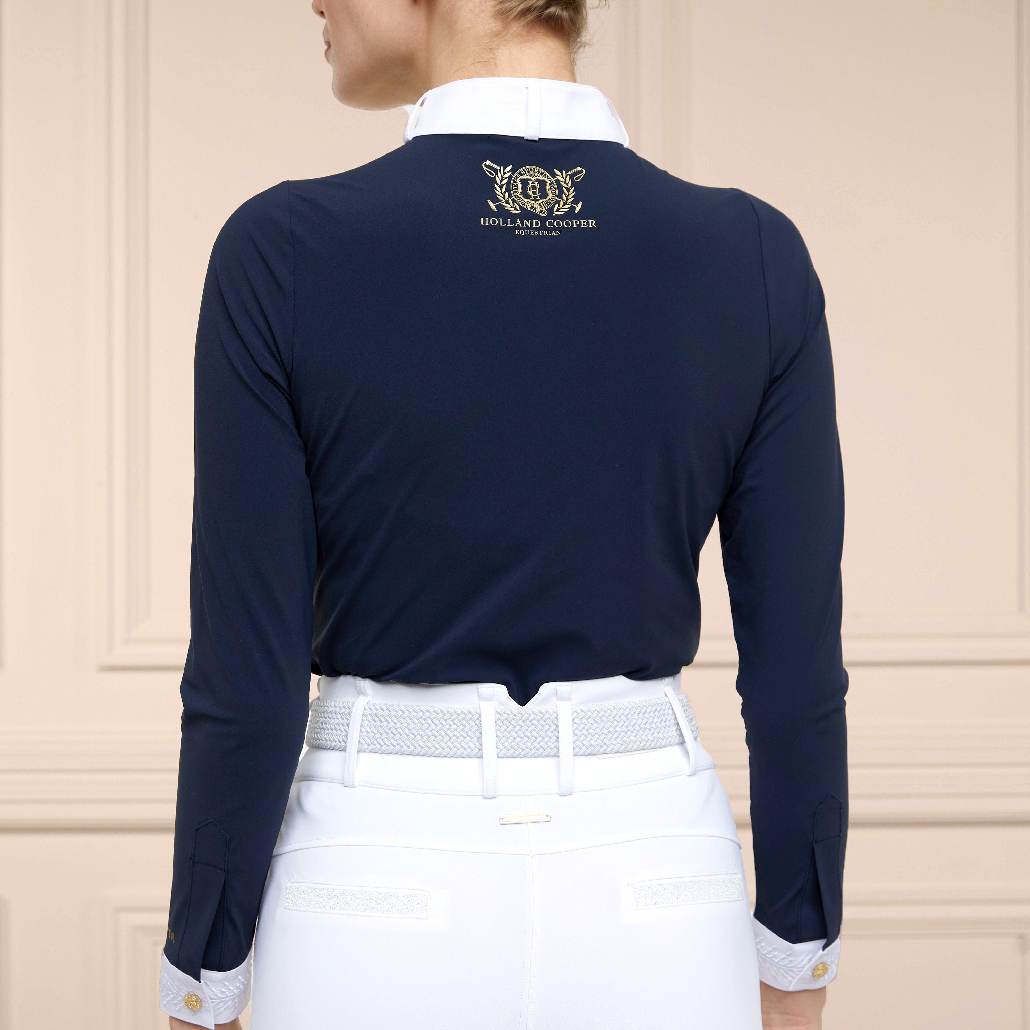 Womens Gatcombe Long Sleeve Show Shirt Ink Navy