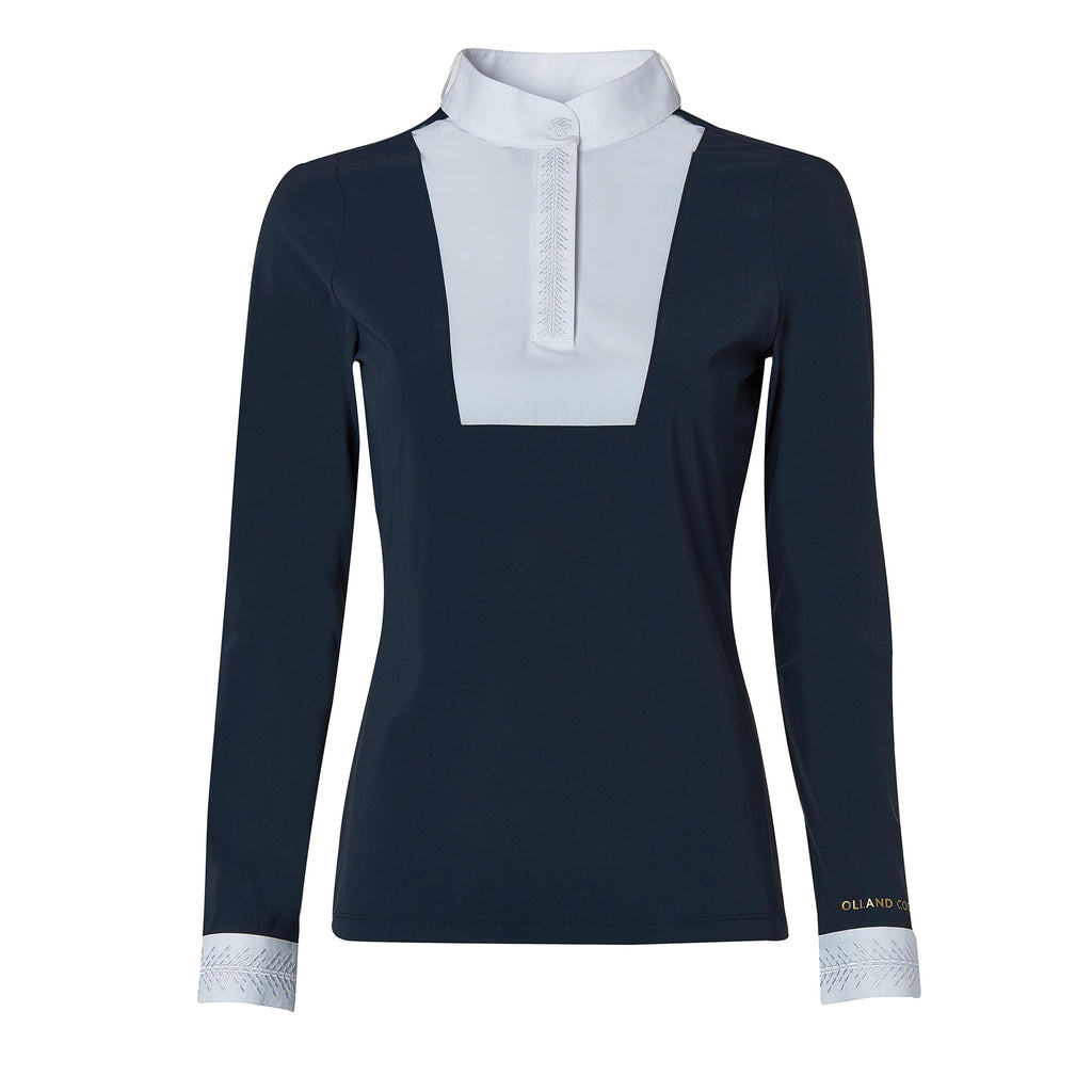 Womens Gatcombe Long Sleeve Show Shirt Ink Navy