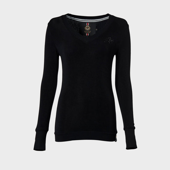 Womens Soft Touch V-Neck Sweater Black