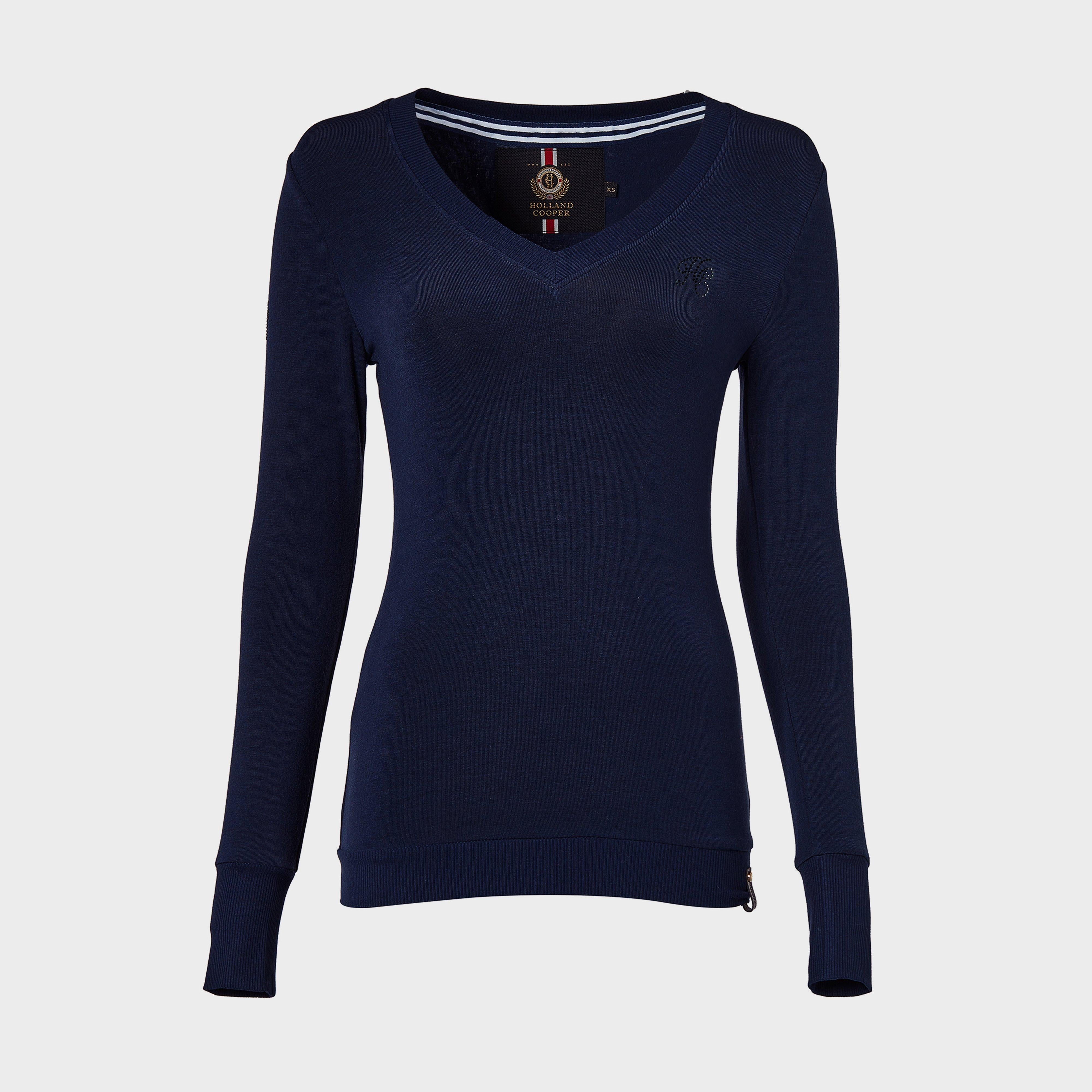 Womens Soft Touch V-Neck Sweater Ink Navy