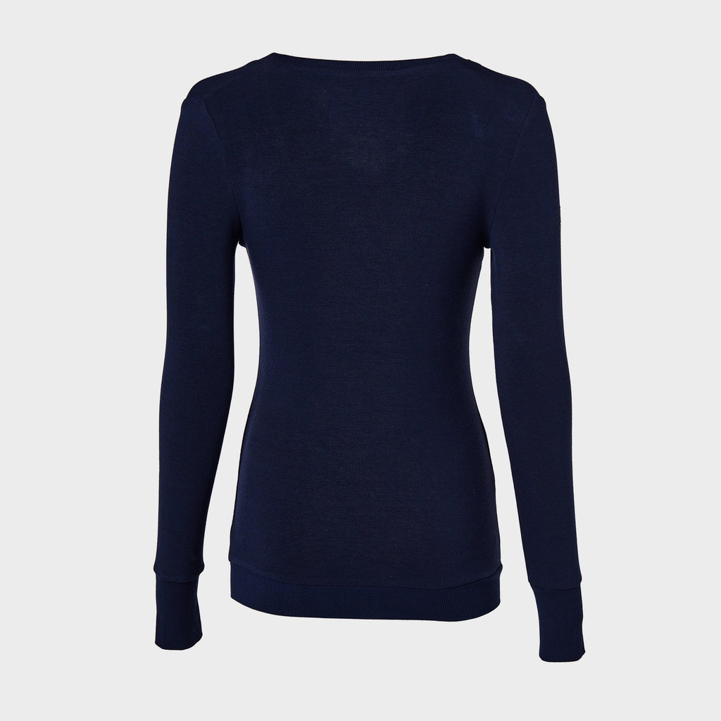 Womens Soft Touch V-Neck Sweater Ink Navy