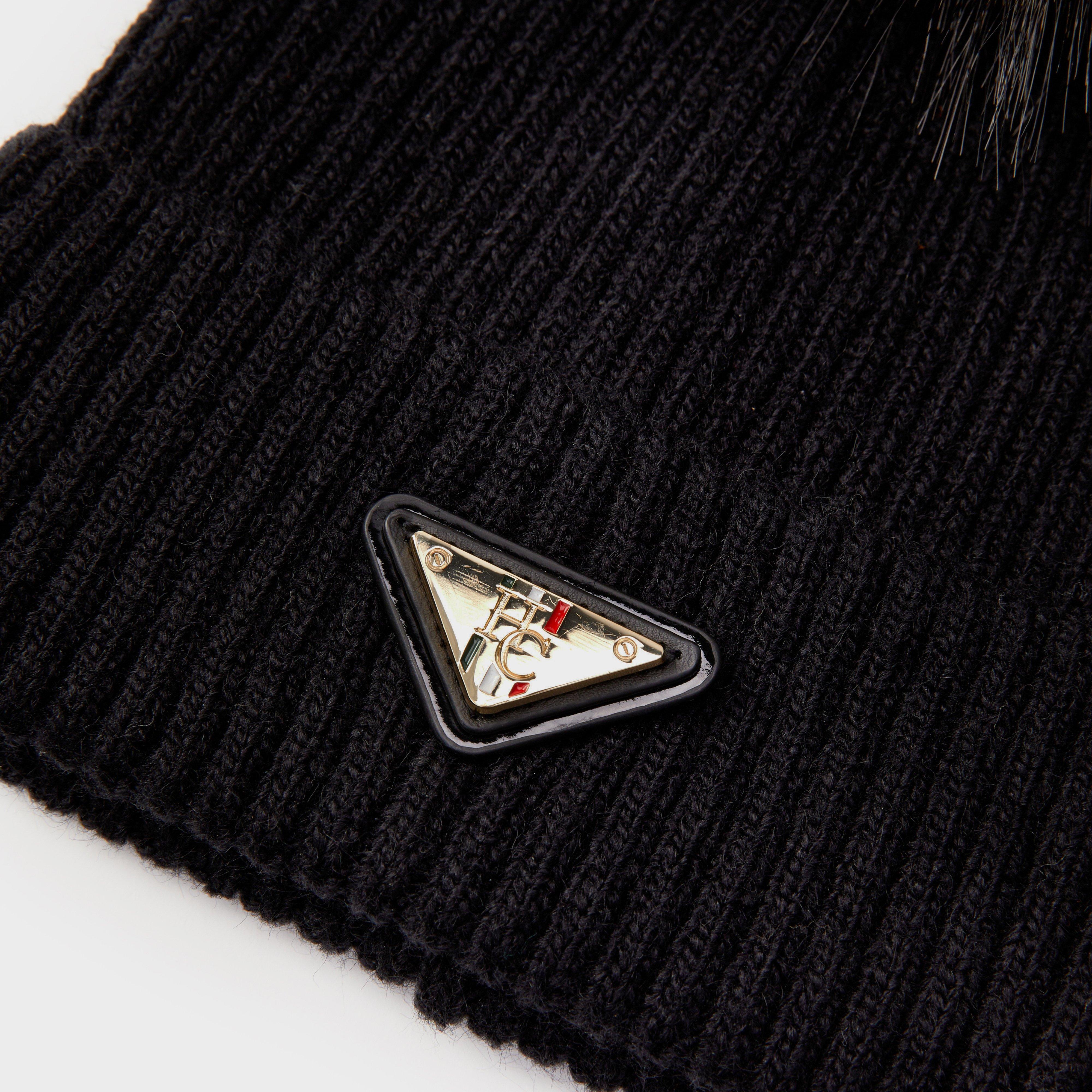 Womens Burghley Bobble Hat Black