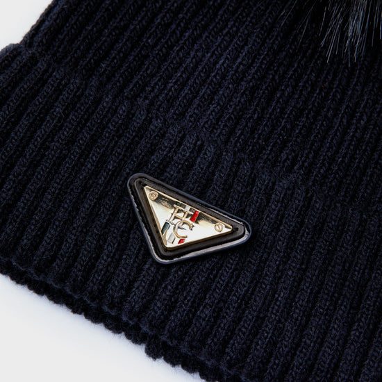 Womens Burghley Bobble Hat Ink Navy