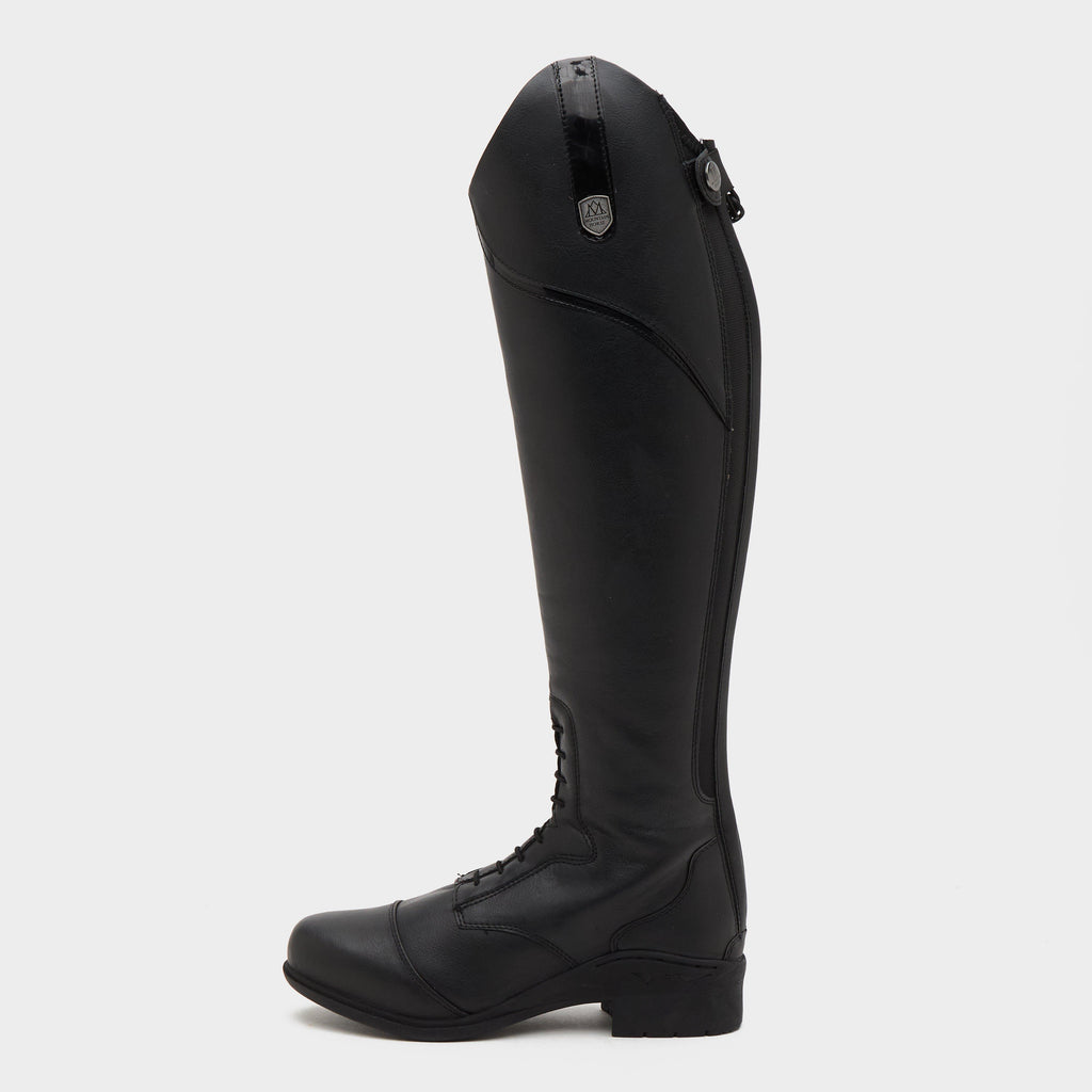 Womens Veganza Long Riding Boots Black