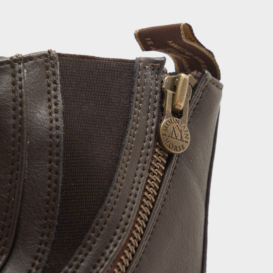 Womens Veganza Side Zip Paddock Boots Brown