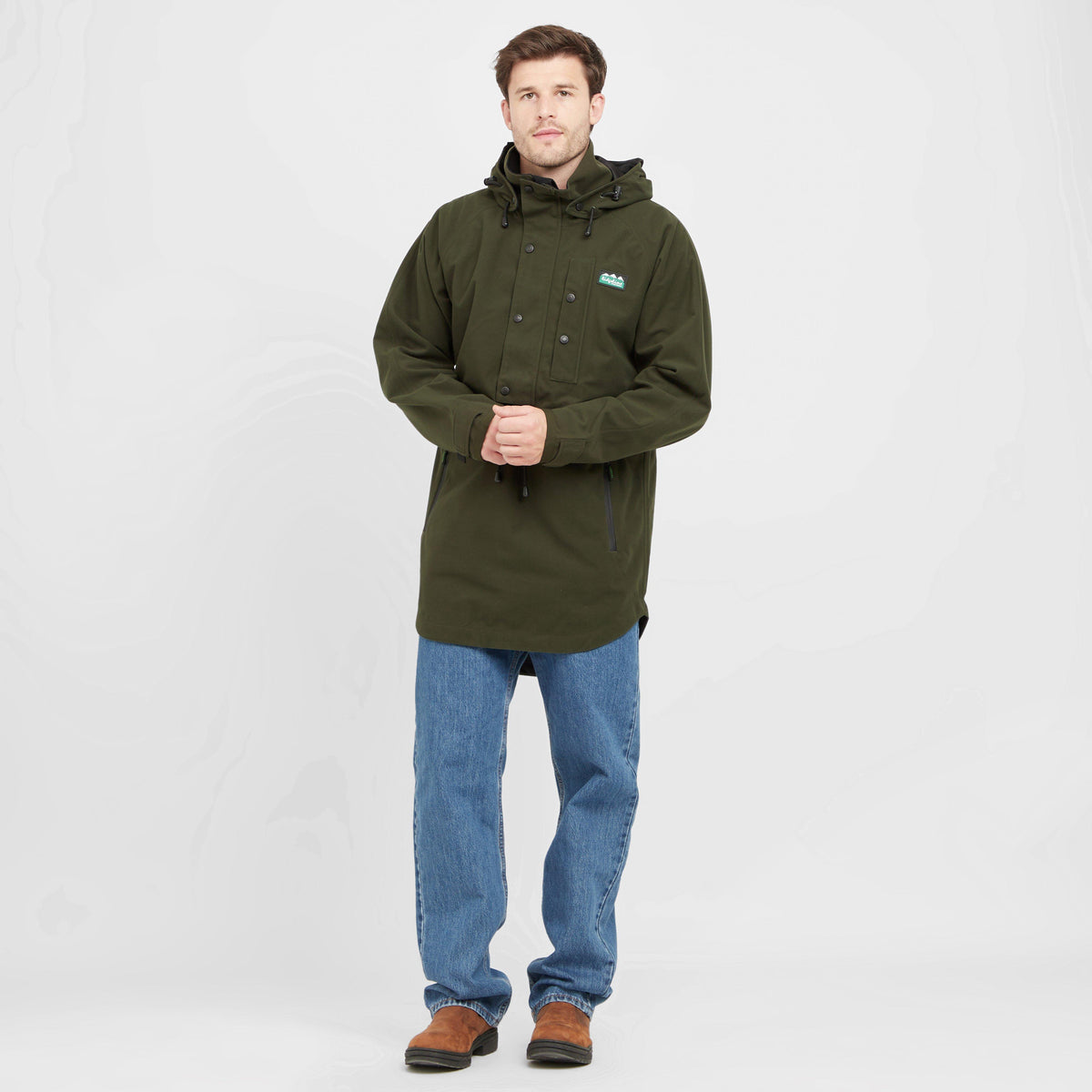 Mens Monsoon Classic Smock Deep Forest