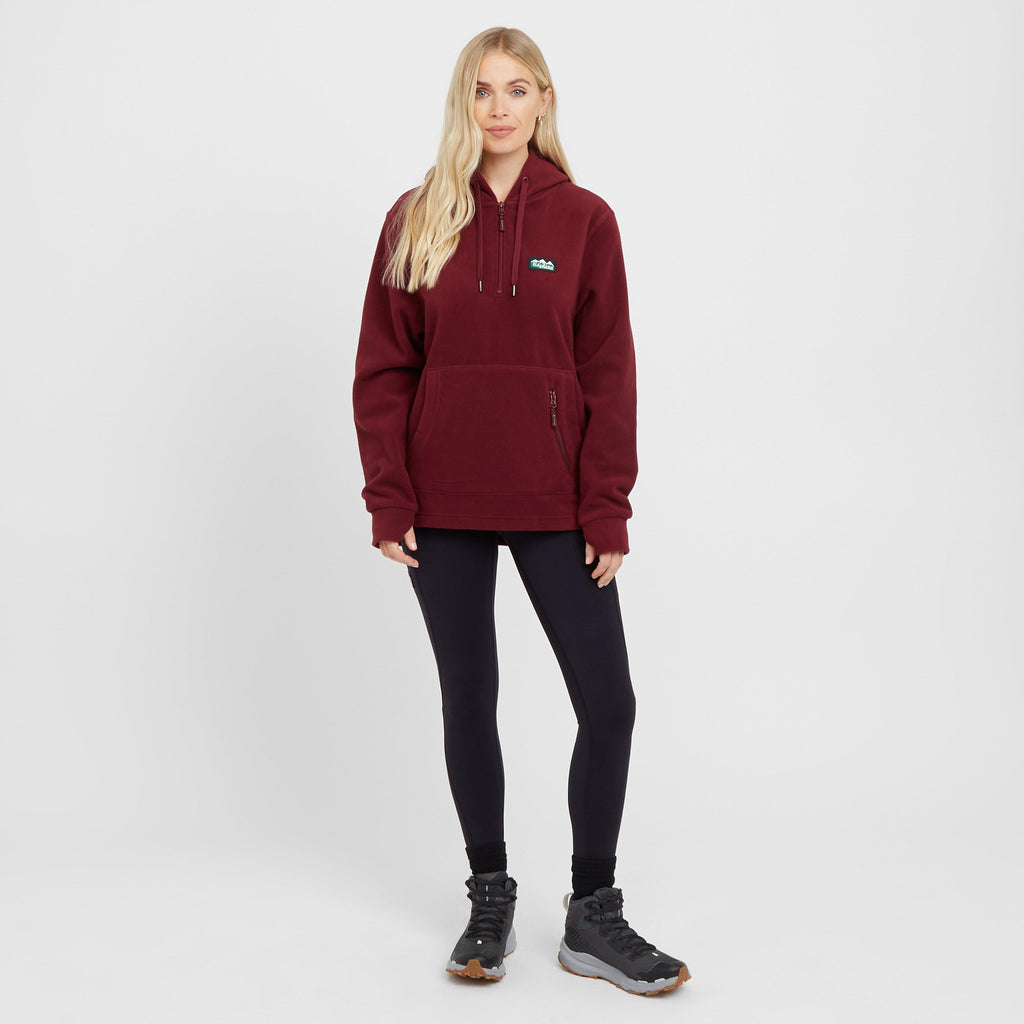Womens Ballistic Fleece Hoodie Winter Berry