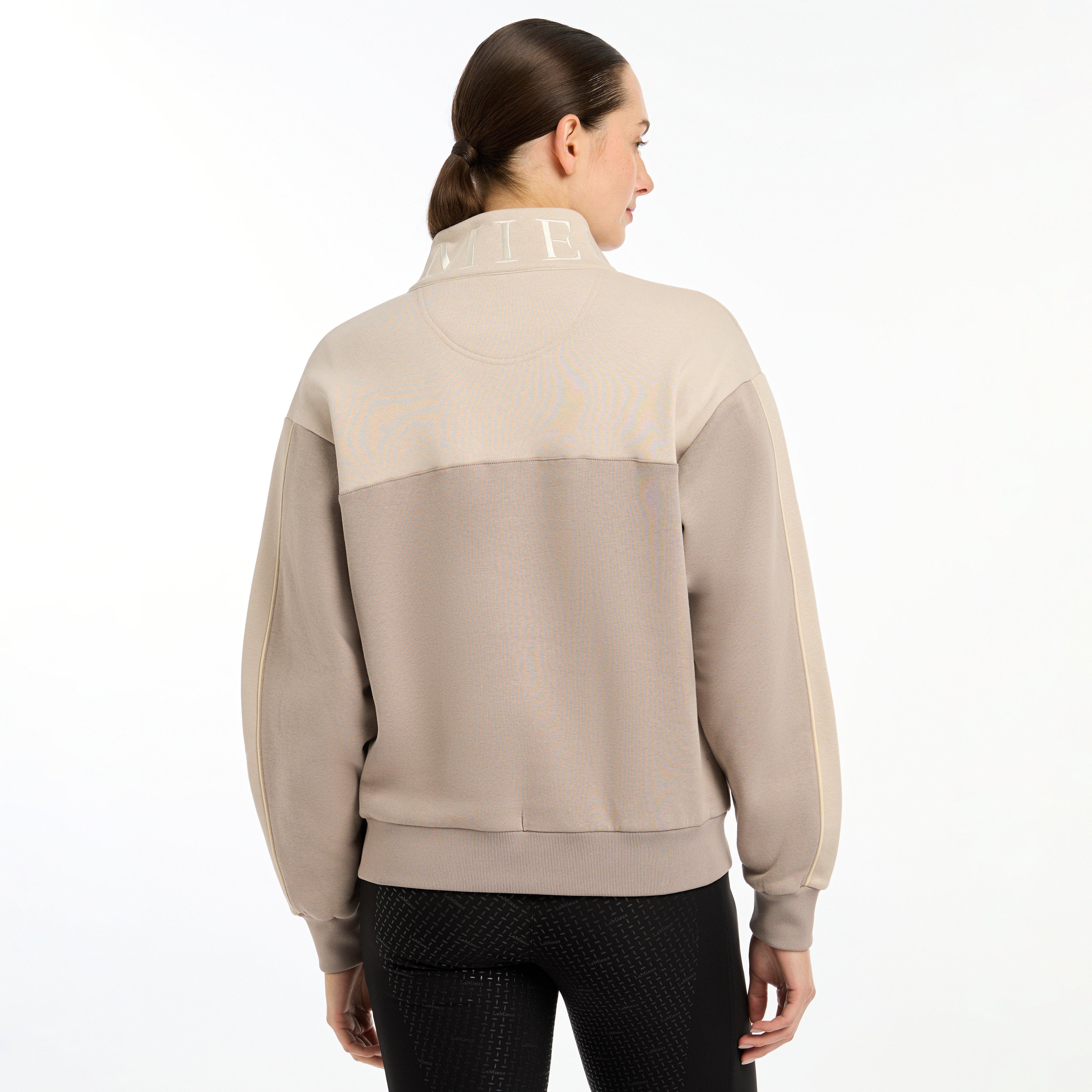 Womens Kali Quarter Zip Sweat Ash/Stone