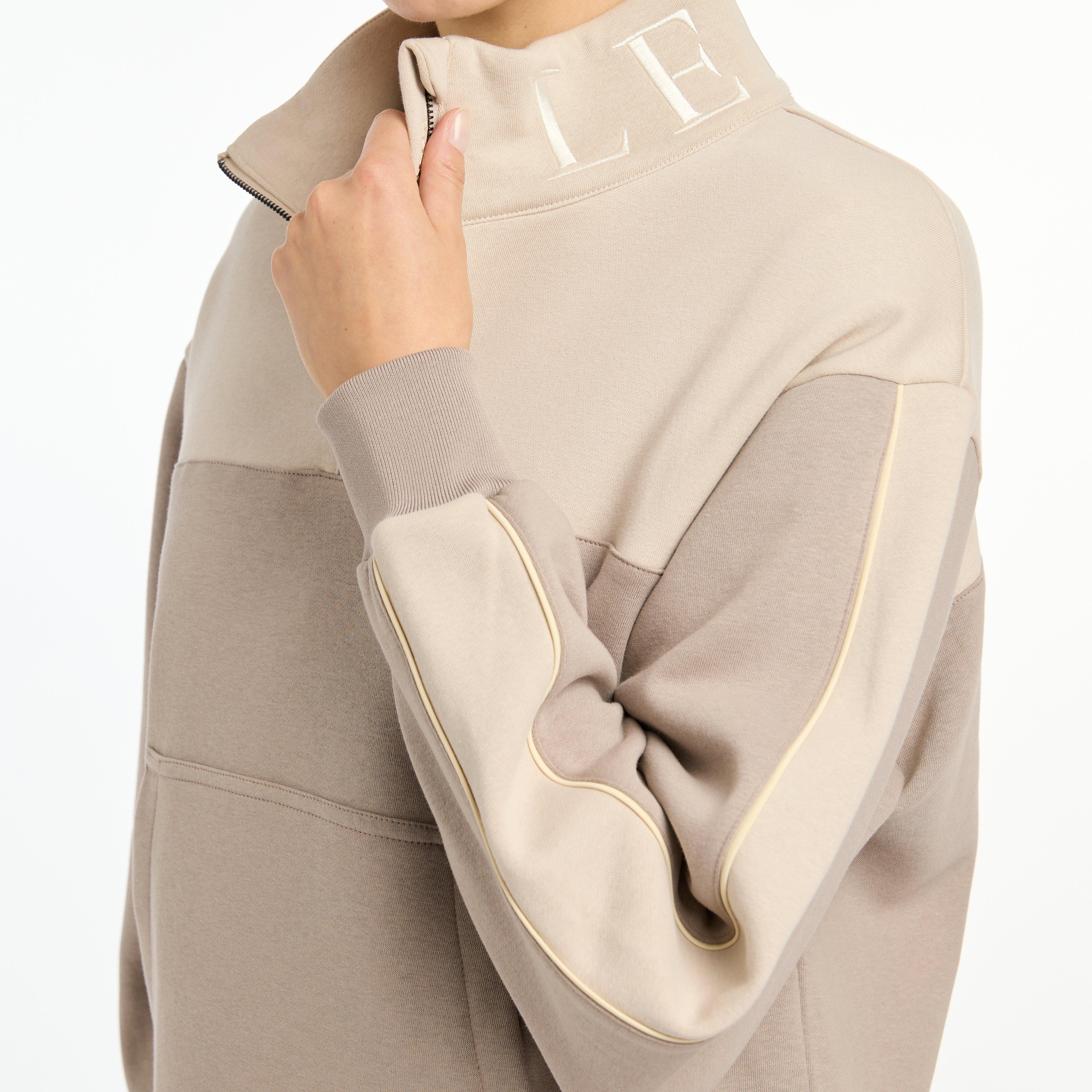 Womens Kali Quarter Zip Sweat Ash/Stone