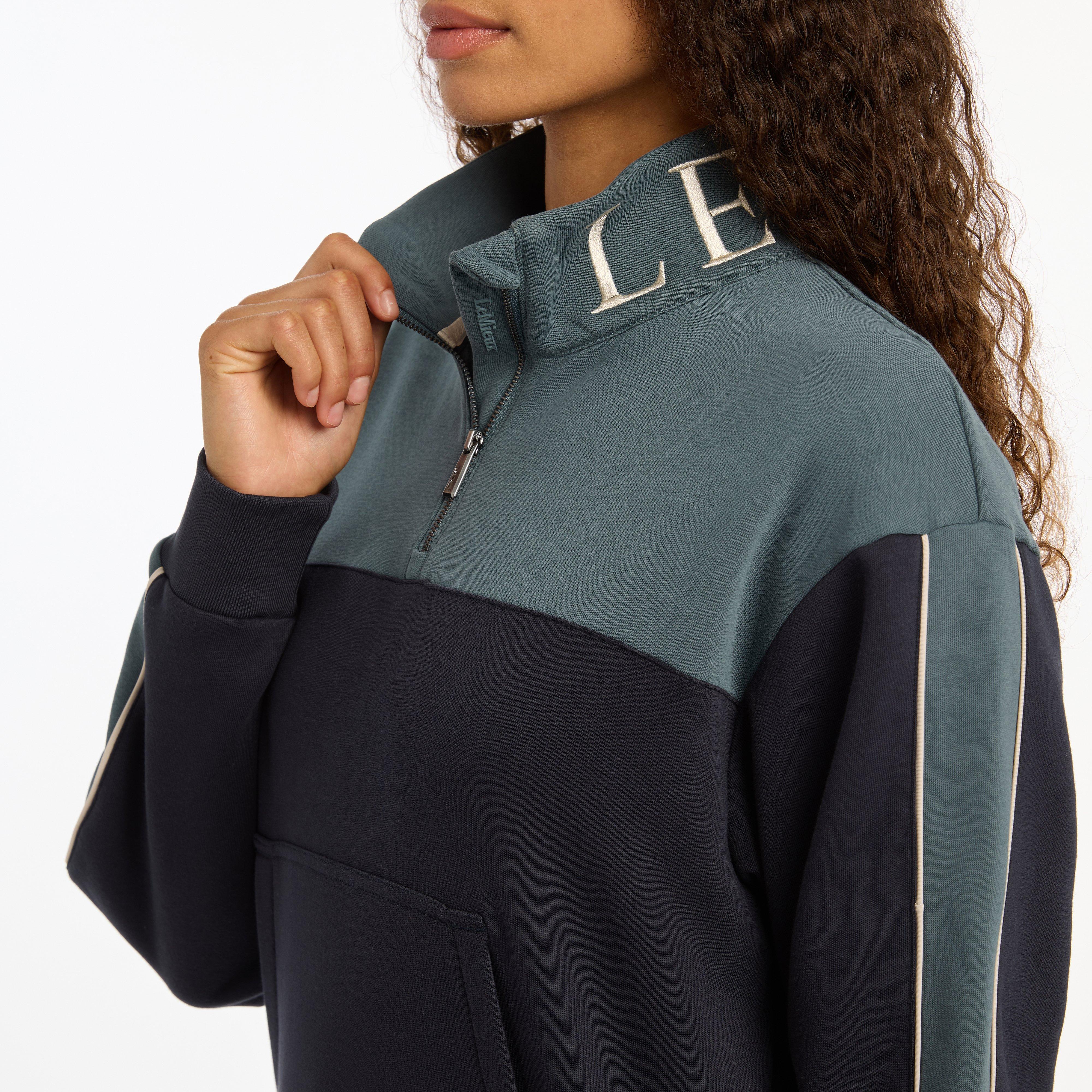 Womens Kali Quarter Zip Sweat Navy/Petrol