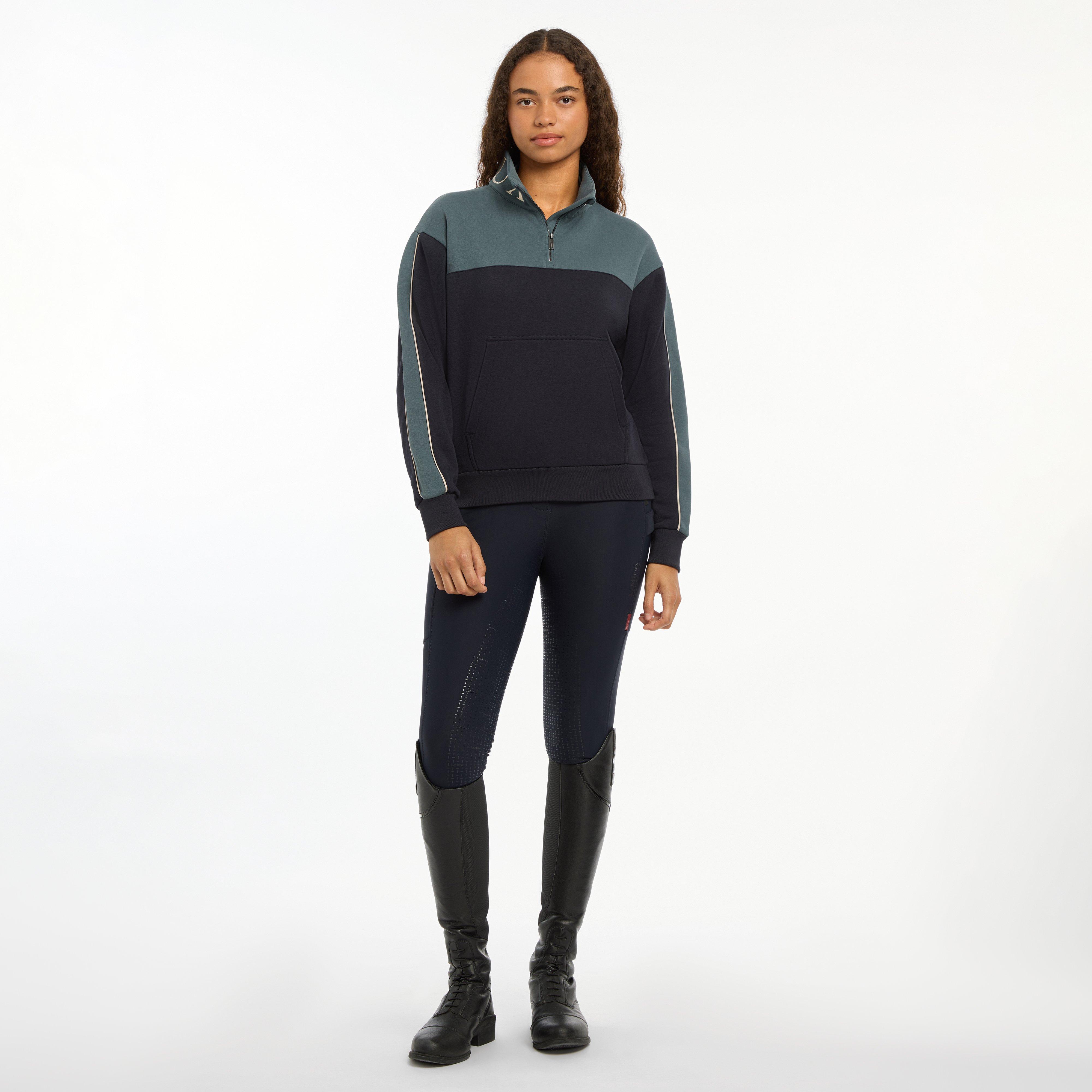 Womens Kali Quarter Zip Sweat Navy/Petrol