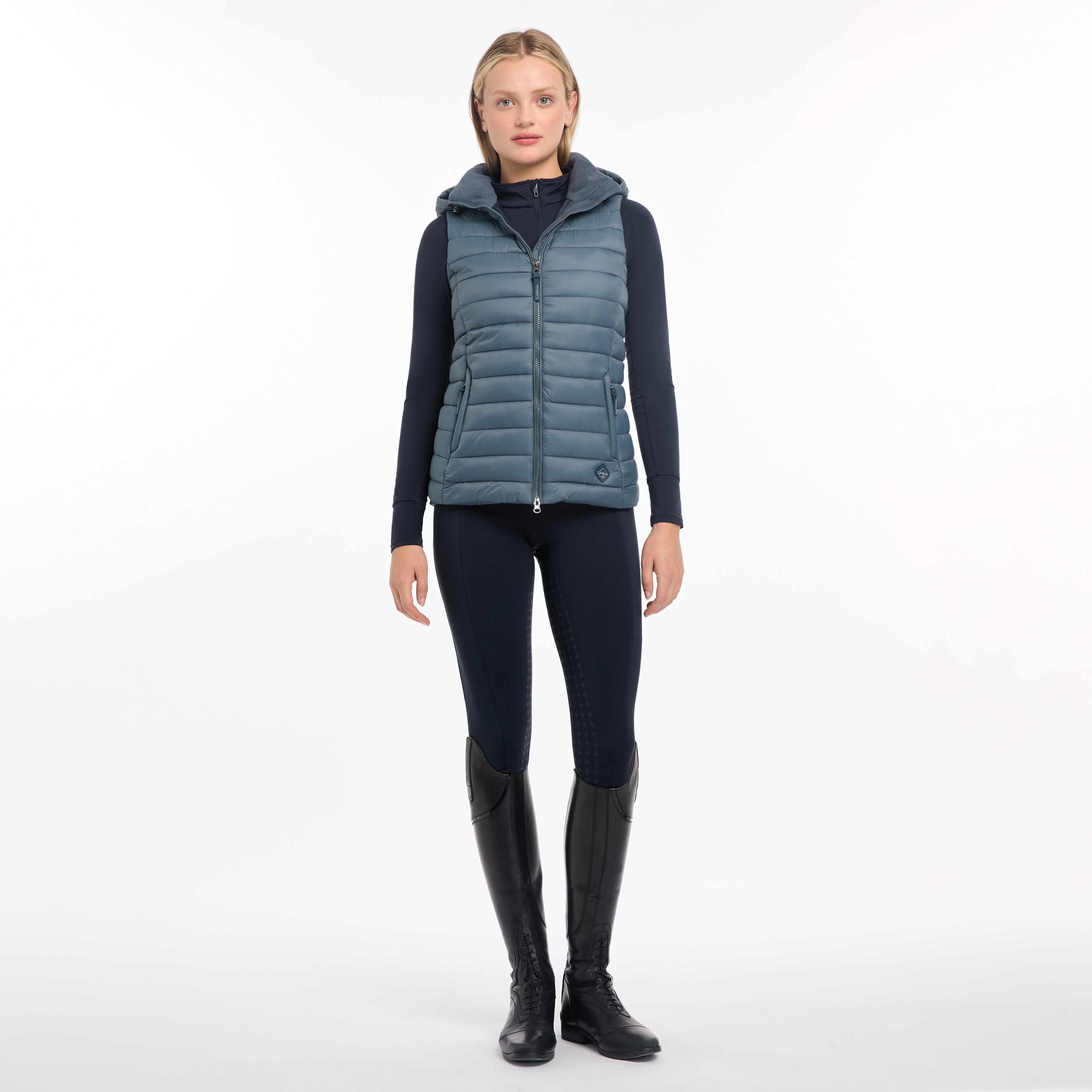 Womens Tilly Hooded Puffer Gilet Petrol