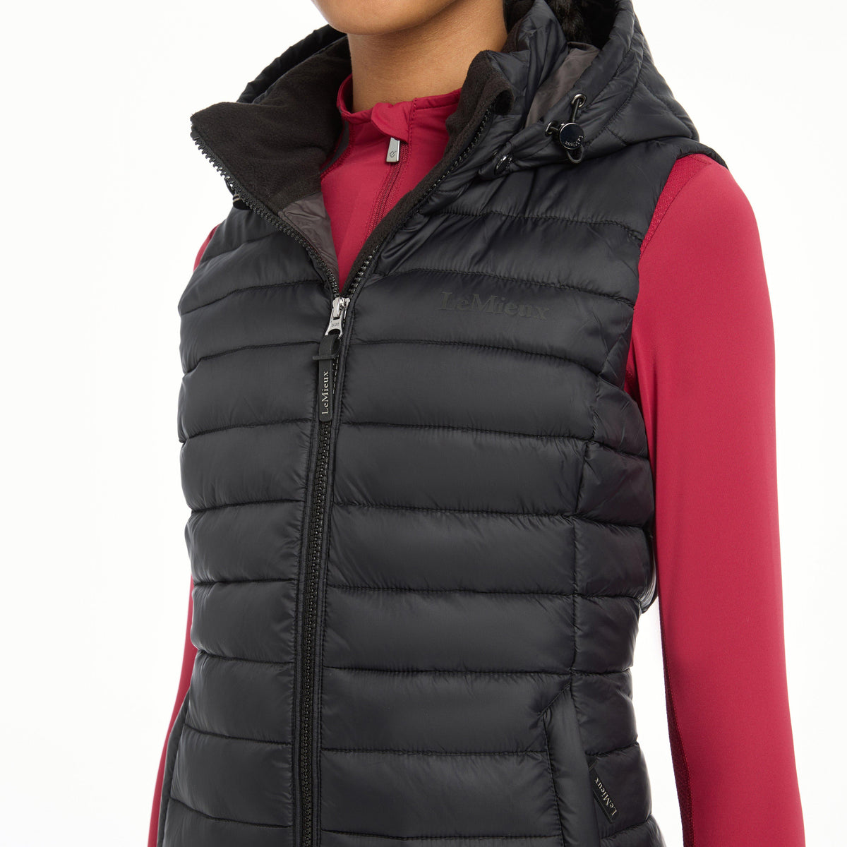 Young Rider Milly Puffer Gilet Black