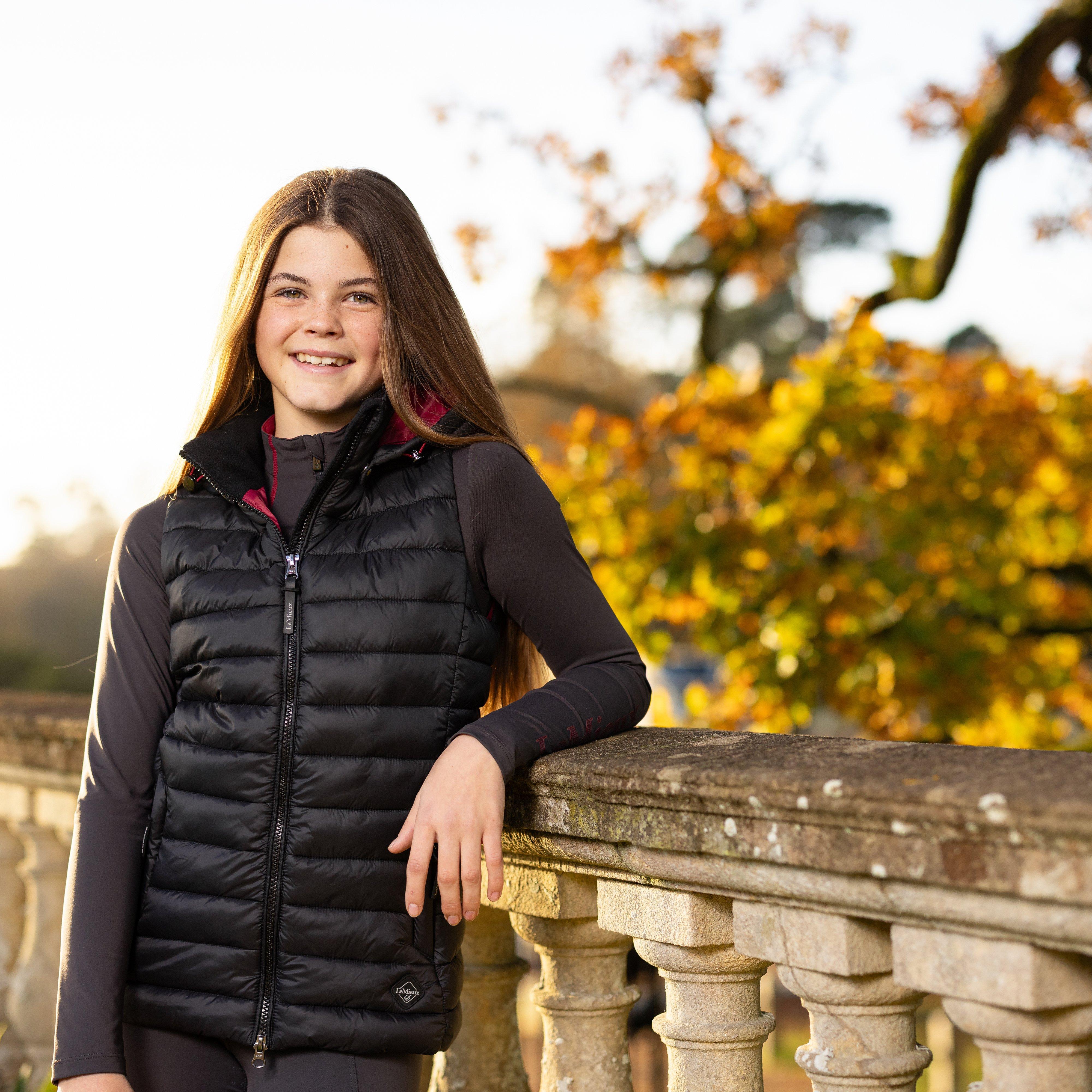 Young Rider Milly Puffer Gilet Black