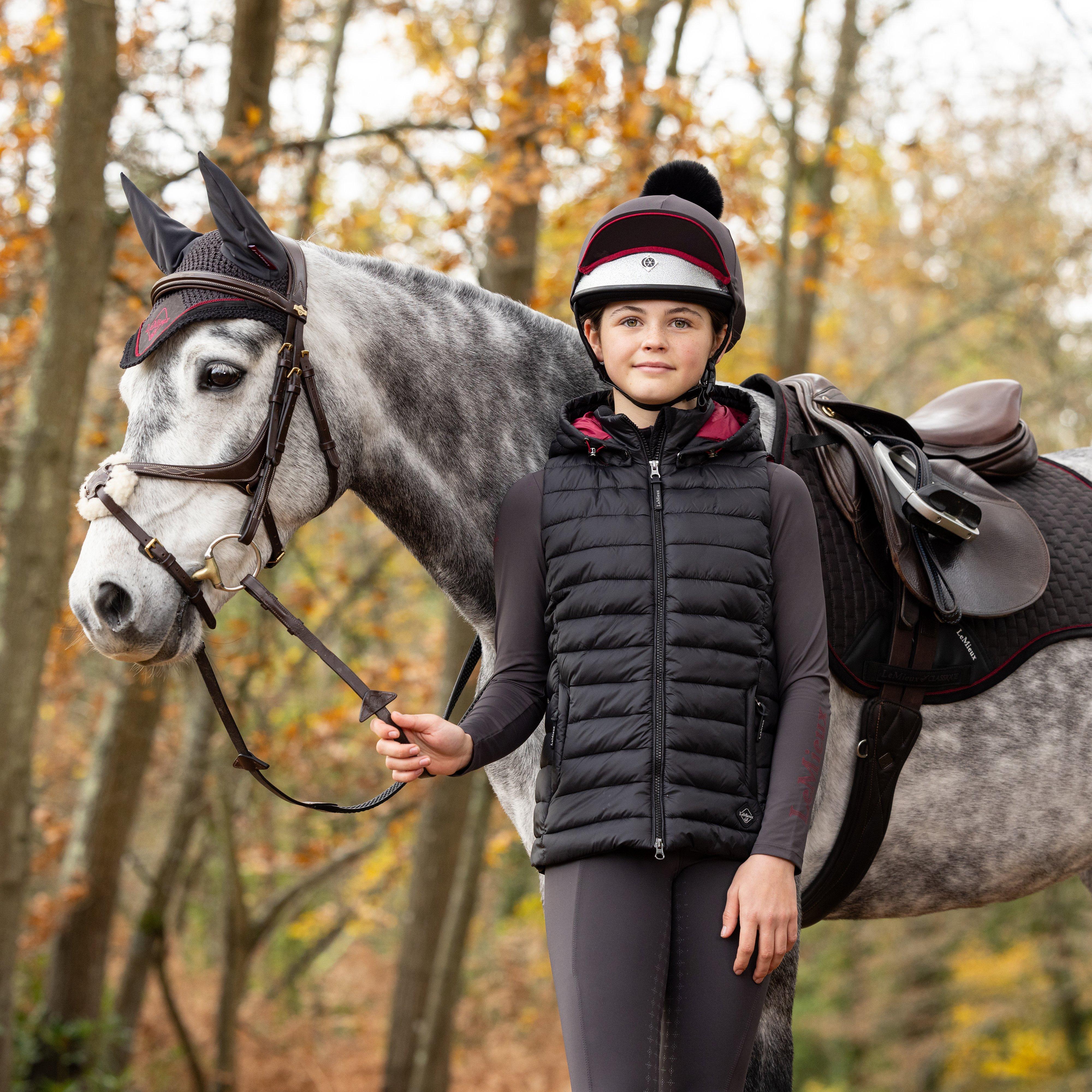 Young Rider Milly Puffer Gilet Black