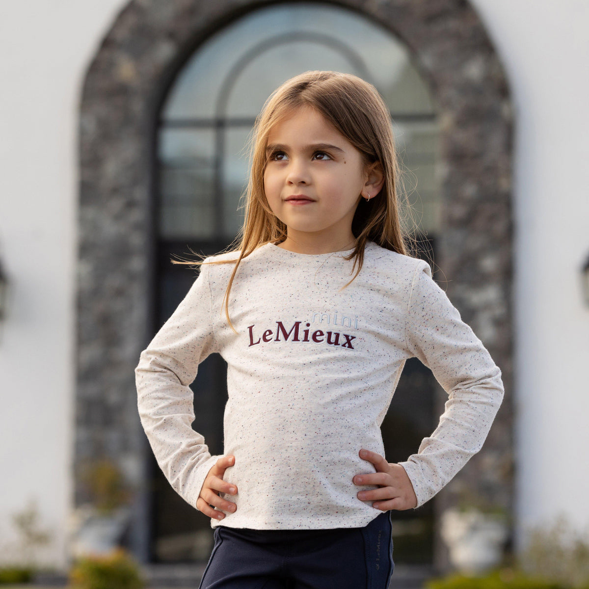 Kids Mini Jessie Long Sleeve Top Ecru/Nep