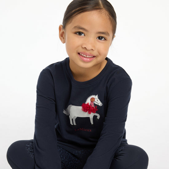 Kids Mini Jessie Long Sleeve Top Navy