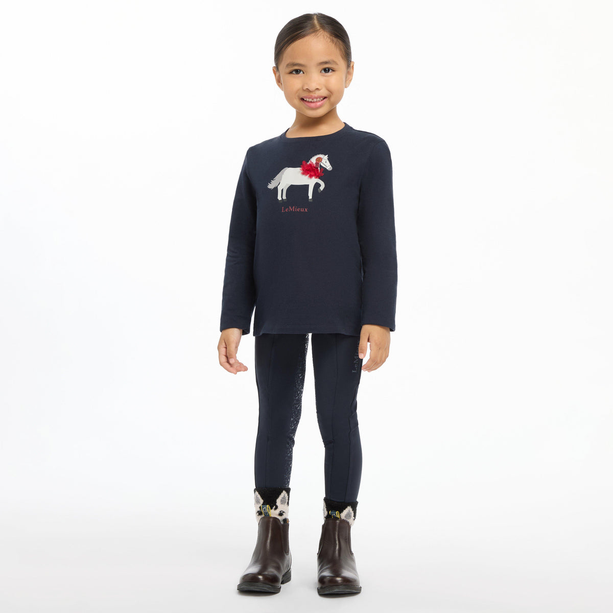 Kids Mini Jessie Long Sleeve Top Navy