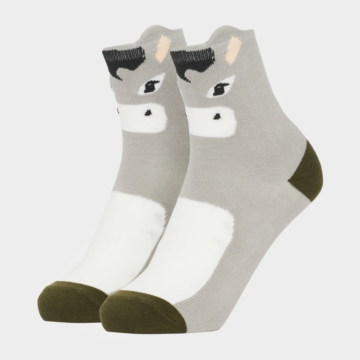Kids Mini Character Socks 2 Pack Donkey