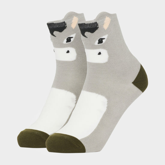 Kids Mini Character Socks 2 Pack Donkey