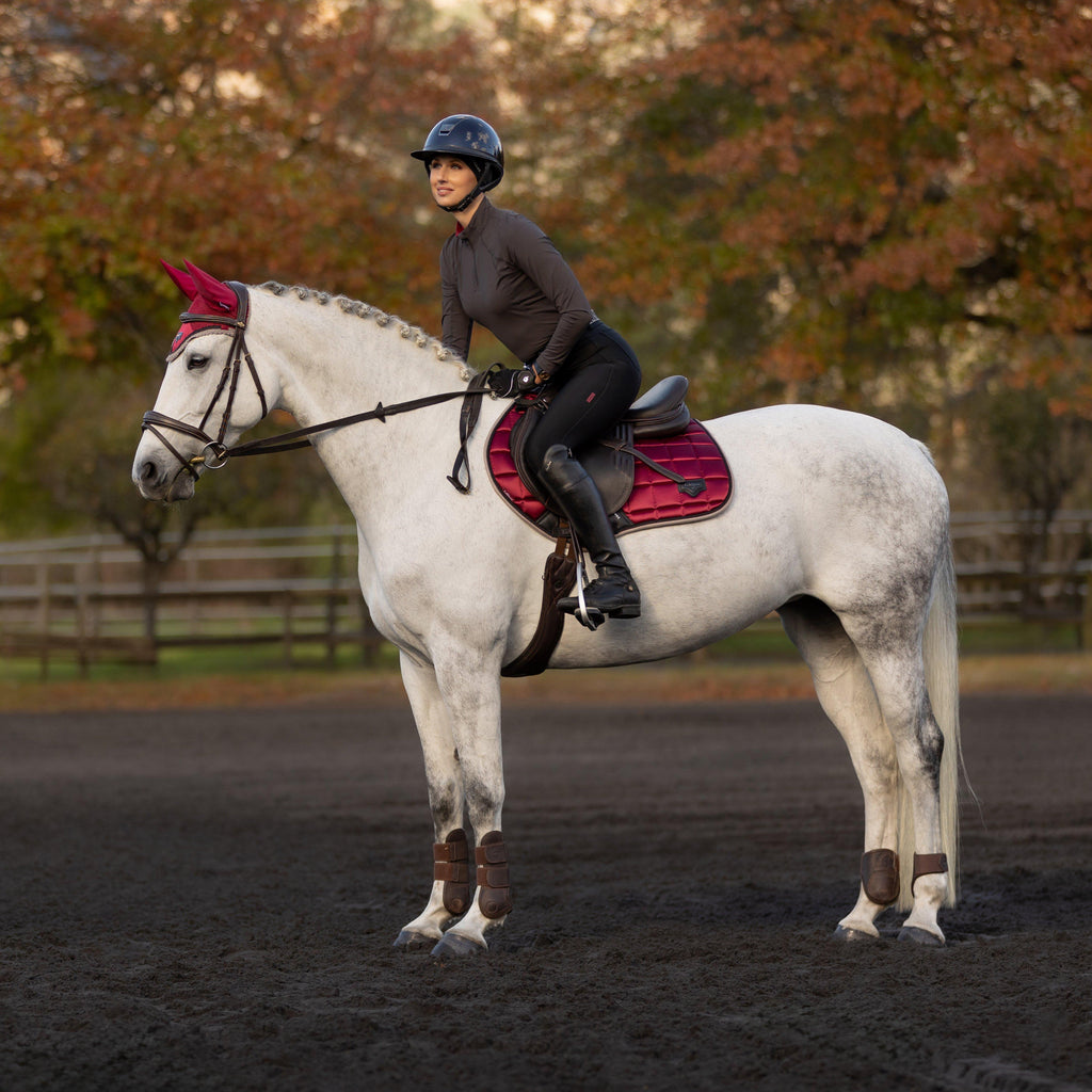 Loire Classic Close Contact Square Saddle Pad Ember