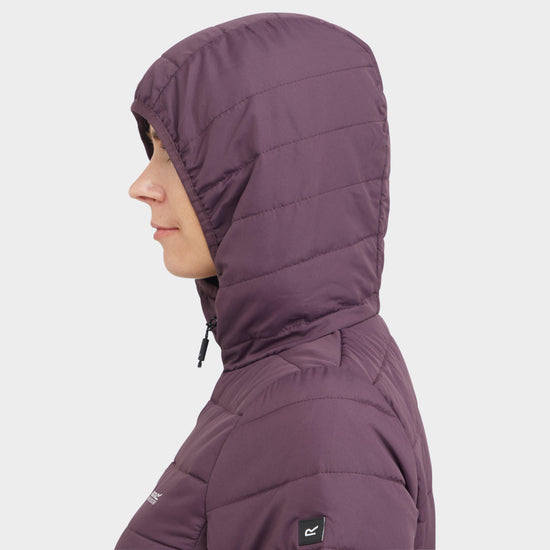Womens Helfa Insulated Quilted Jacket Deep Plum
