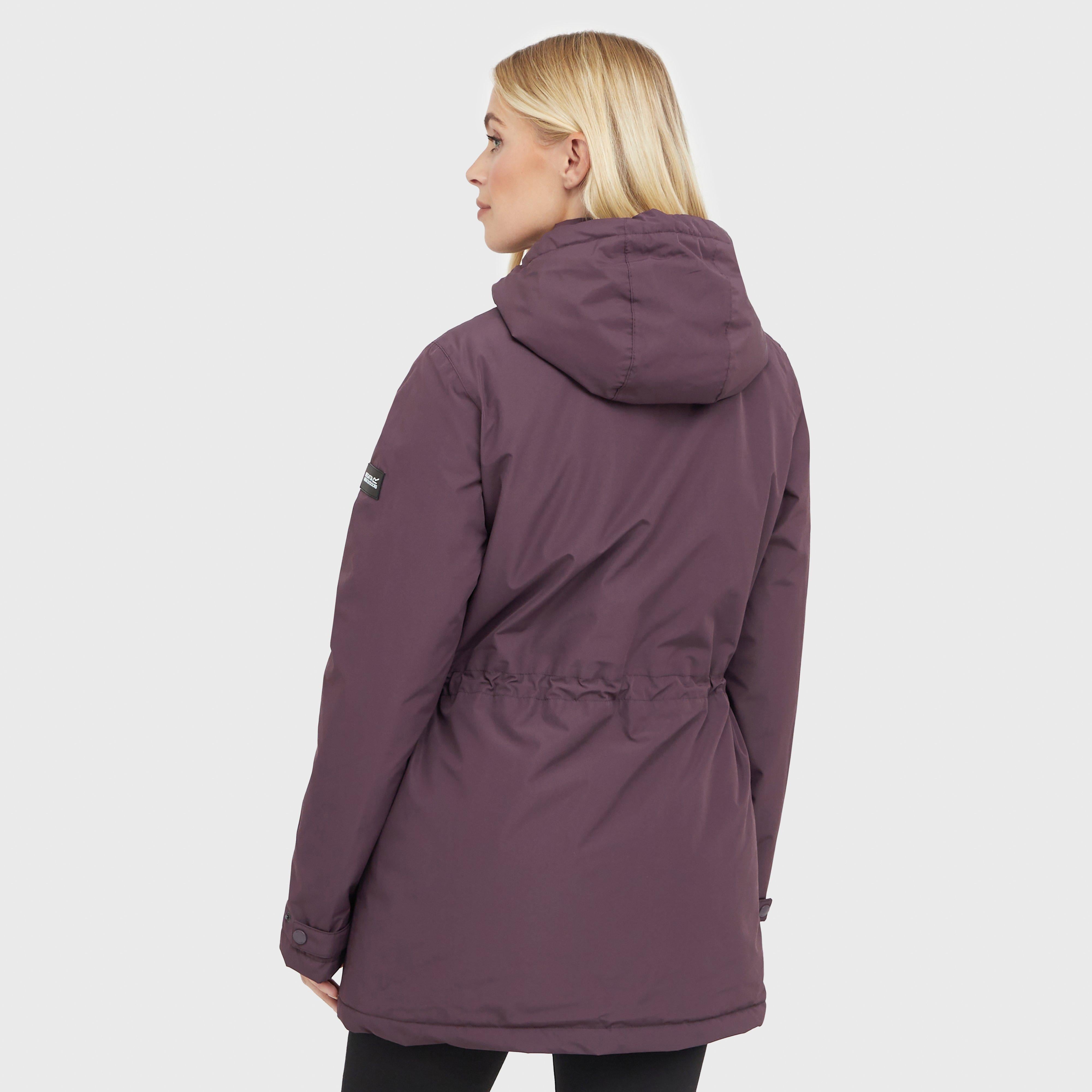 Womens Mireya Waterproof Insulated Jacket Deep Plum Spot Print