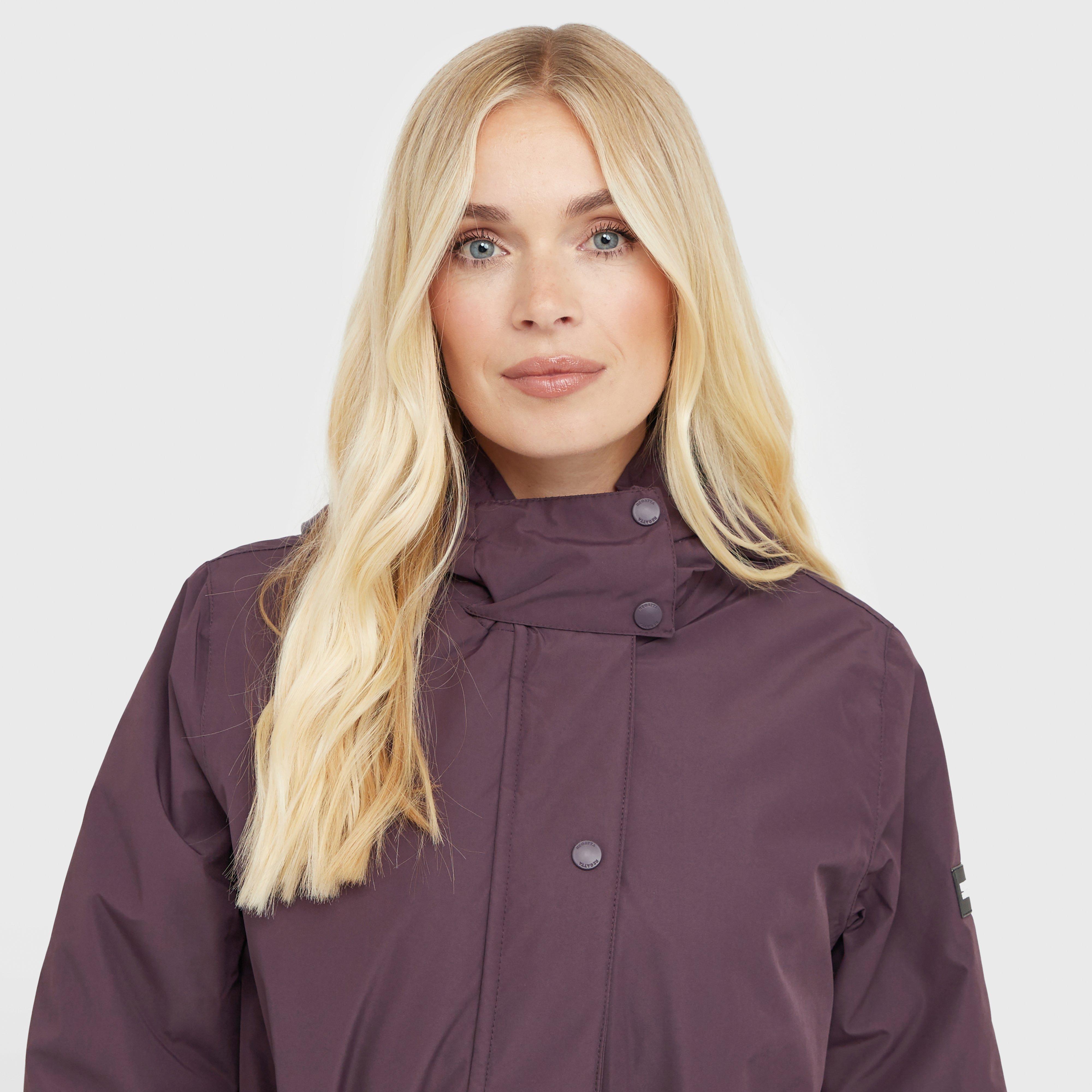Womens Mireya Waterproof Insulated Jacket Deep Plum Spot Print