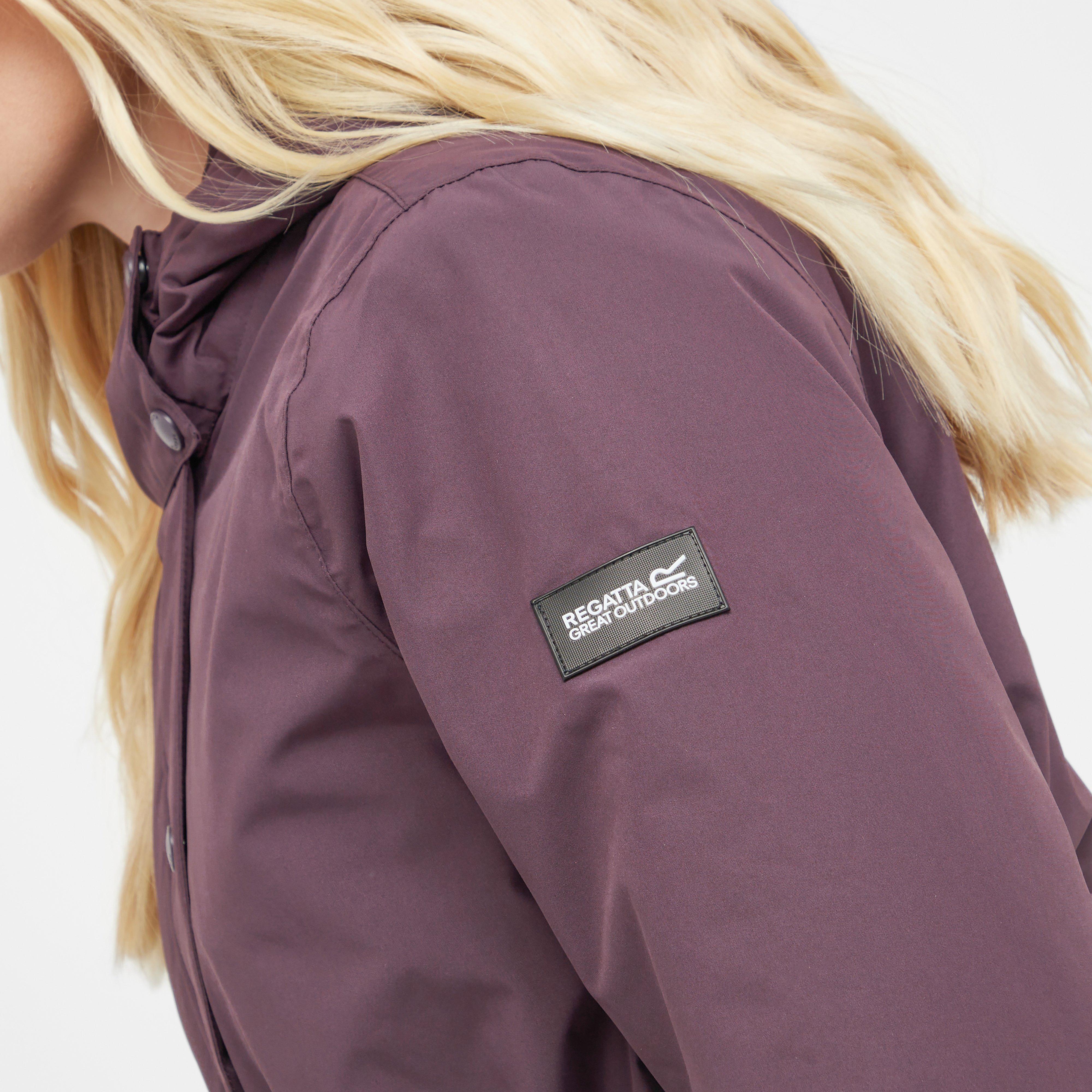 Womens Mireya Waterproof Insulated Jacket Deep Plum Spot Print