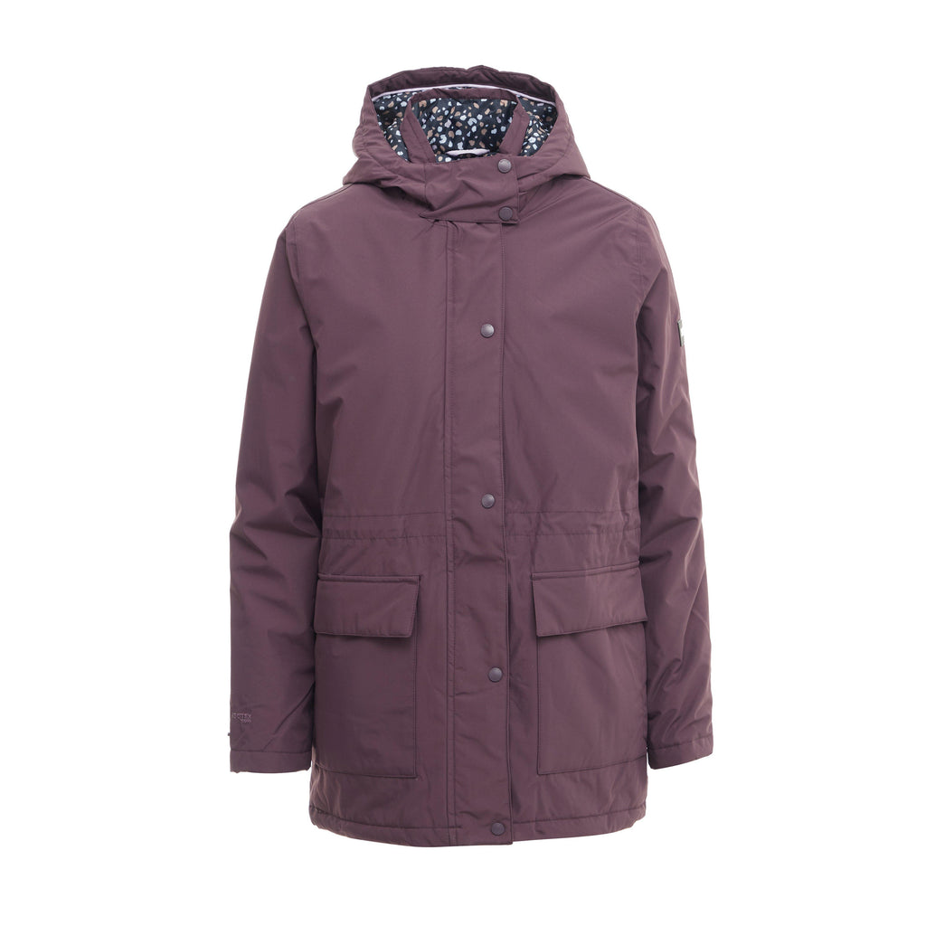 Womens Mireya Waterproof Insulated Jacket Deep Plum Spot Print