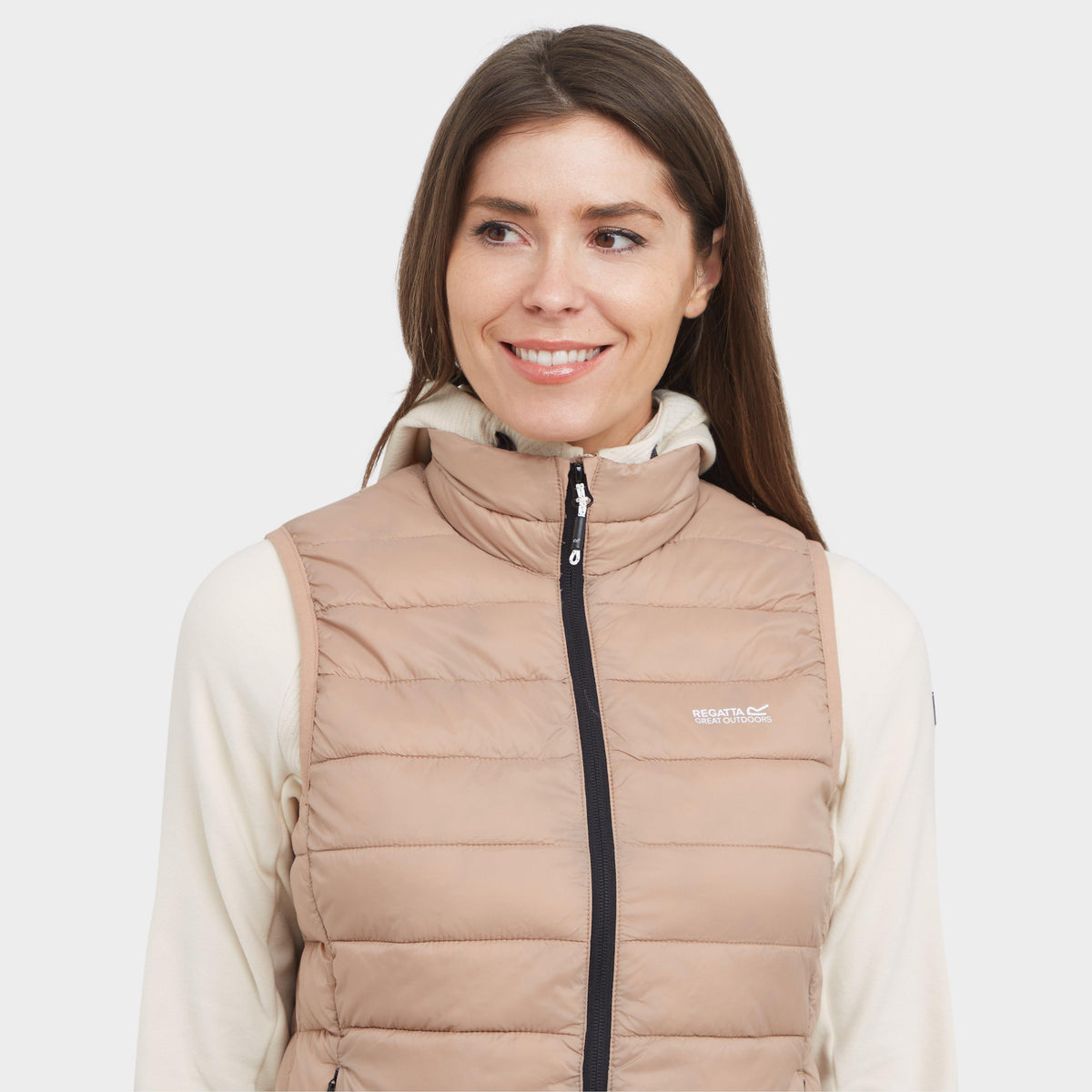 Womens Marizion Baffled Gilet Warm Taupe