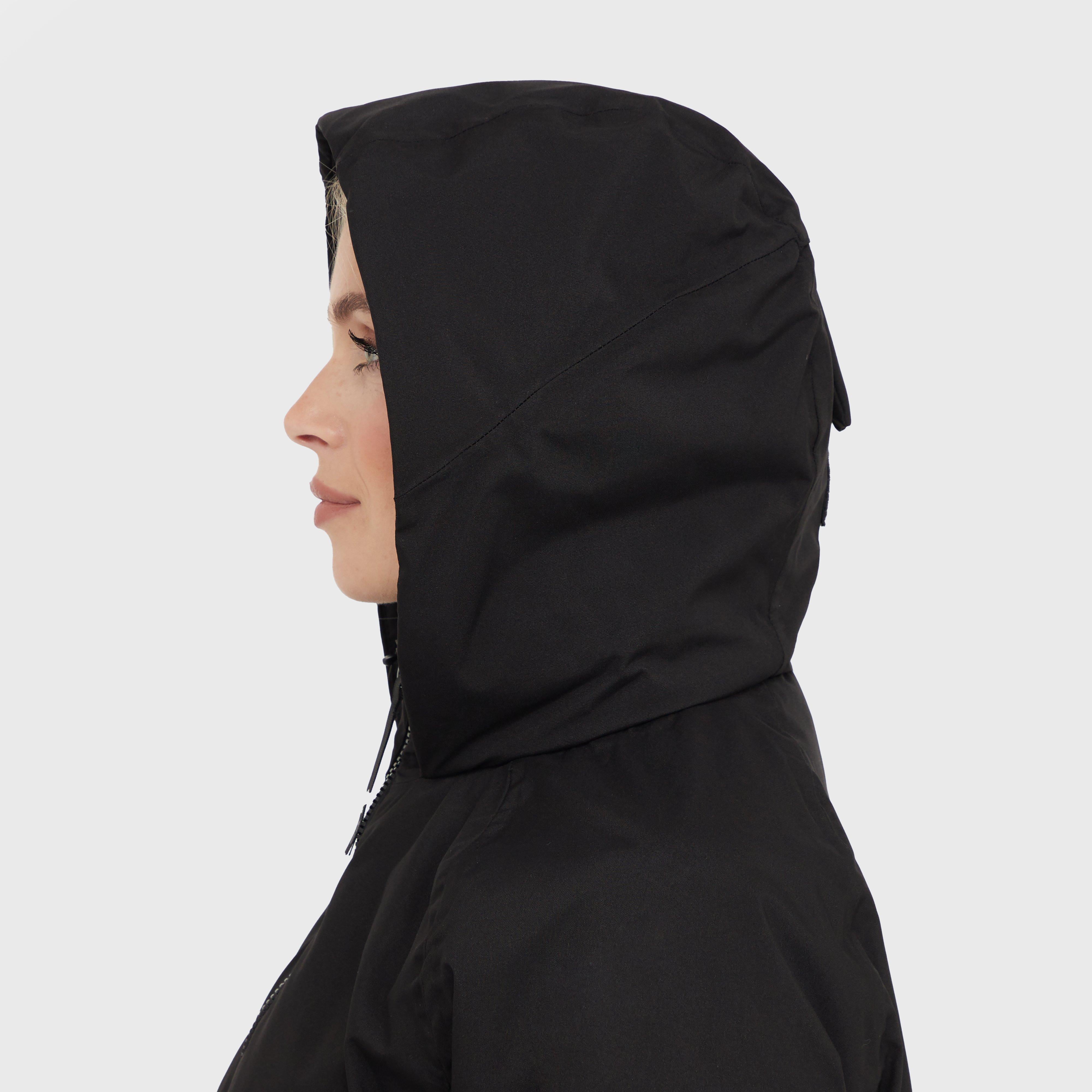 Womens Reeah Waterproof Insulated Jacket Black Warm Taupe