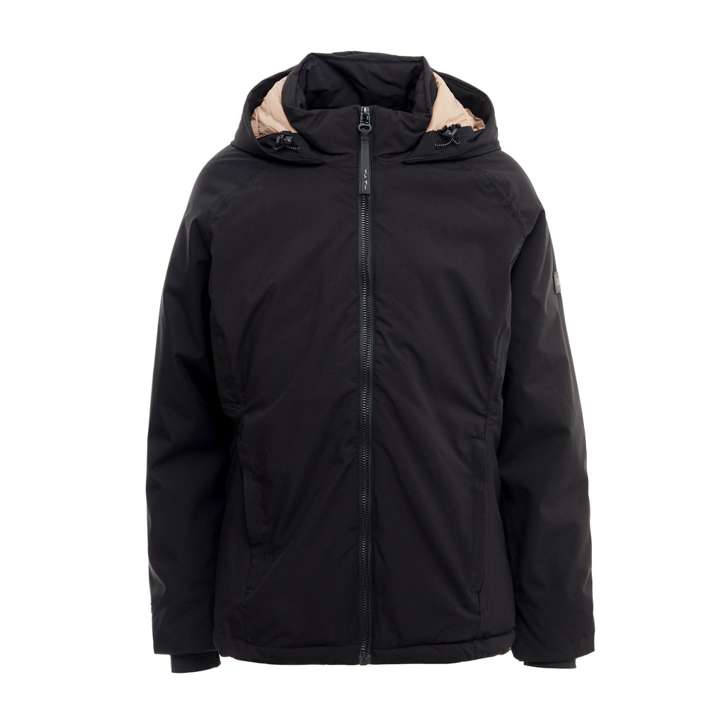 Womens Reeah Waterproof Insulated Jacket Black Warm Taupe