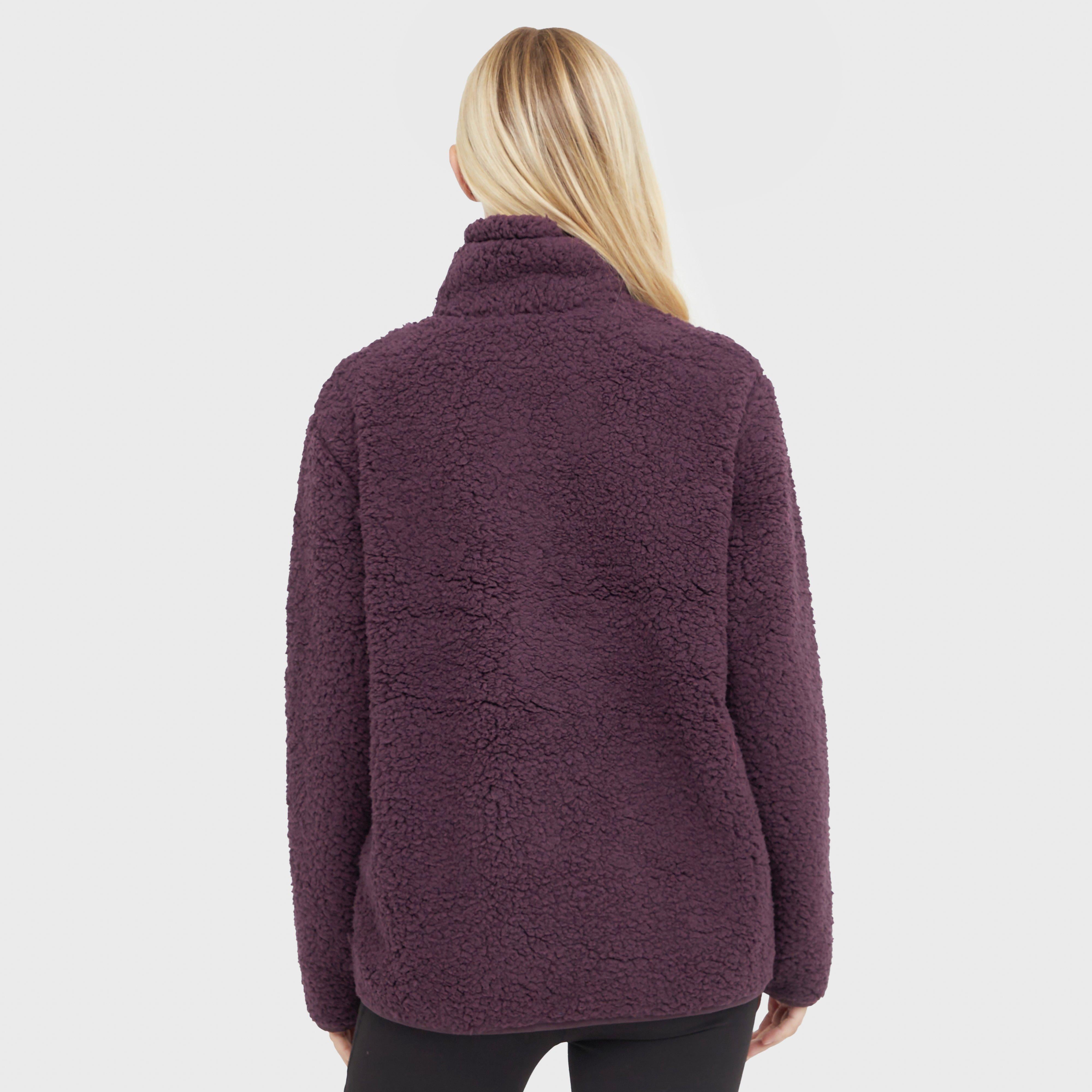 Womens Ria Fluffy Full Zip Fleece Deep Plum